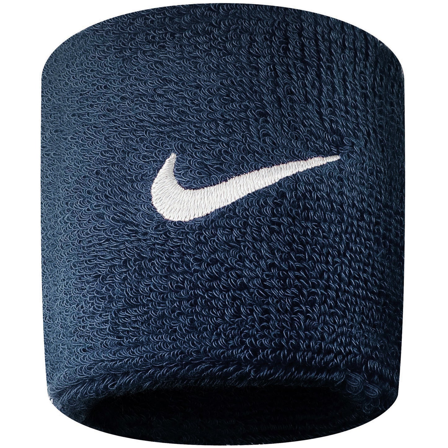 Nike Swoosh Polsino anti sudore Confezione da 2 corto - blu scuro, bianco Nike Swoosh Polsino anti sudore Confezione da 2 corto - blu scuro, bianco