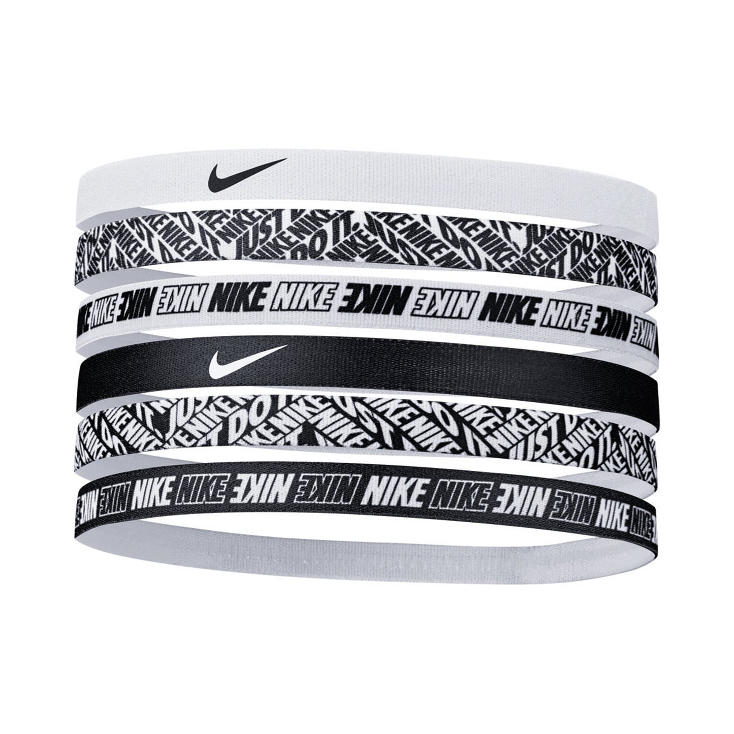 Nike Printed Fascia Per Capelli Confezione Da 6-Bianco,Nero Nike Printed Fascia Per Capelli Confezione Da 6-Bianco,Nero