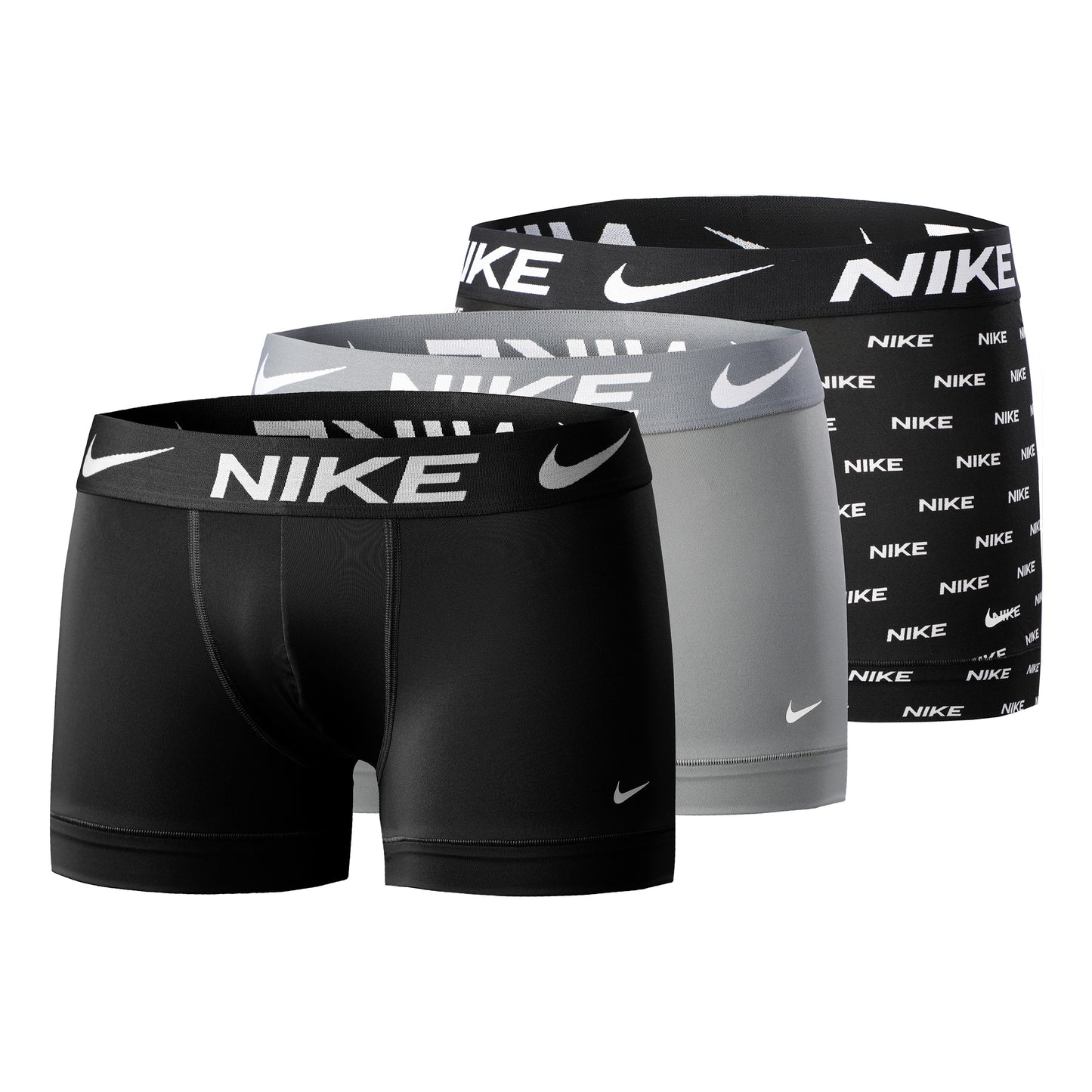Nike Dri-FIT Essential Micro Trunk Boxer Confezione Da 3 Uomini-Nero,Grigio Nike Dri-FIT Essential Micro Trunk Boxer Confezione Da 3 Uomini-Nero,Grigio