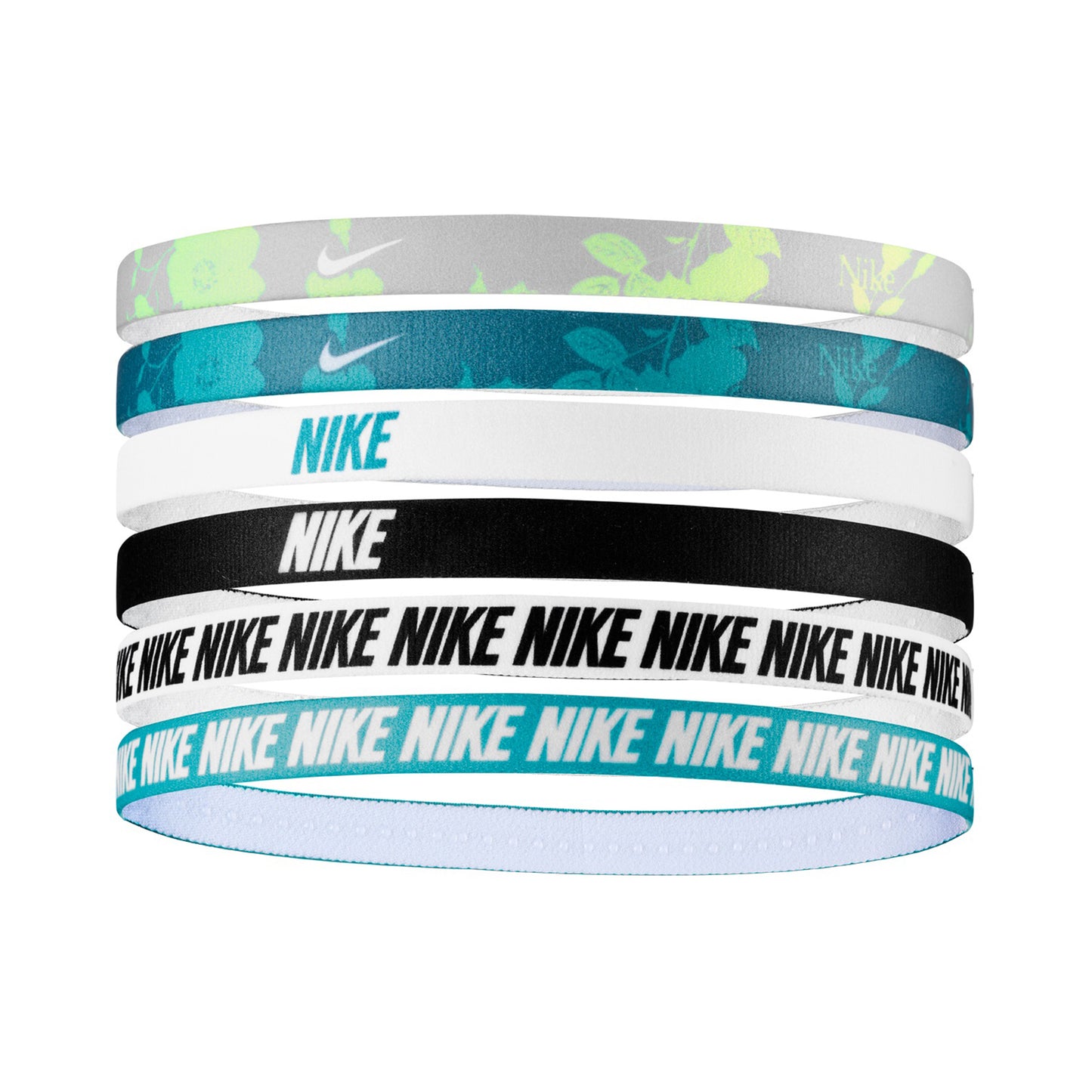 Nike Nike Flex Classic Printed Fascia Per Capelli Confezione Da 6-Giallo,Verde Nike Nike Flex Classic Printed Fascia Per Capelli Confezione Da 6-Giallo,Verde