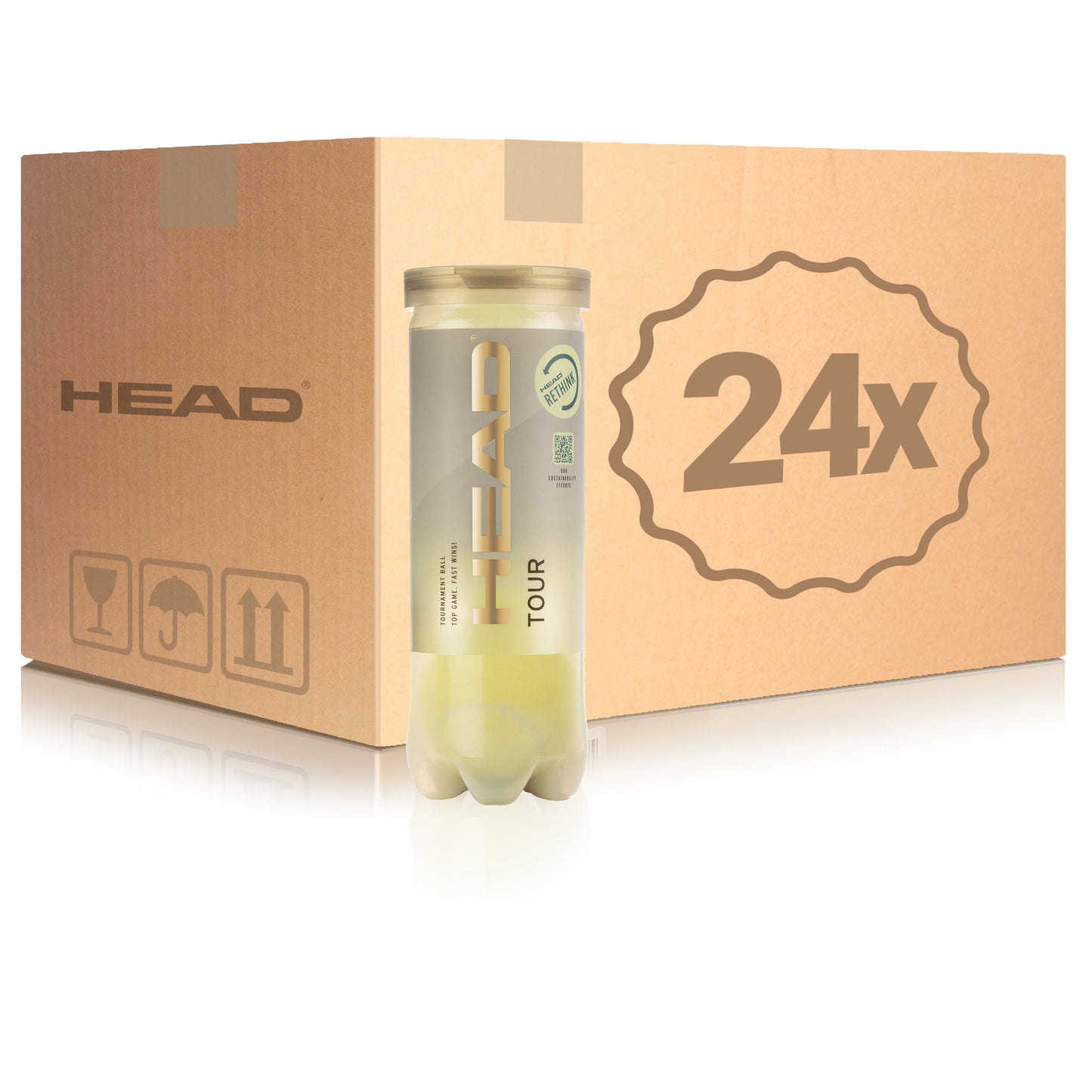 HEAD 24 tubi da 3 Tour Nel cartone HEAD 24 tubi da 3 Tour Nel cartone
