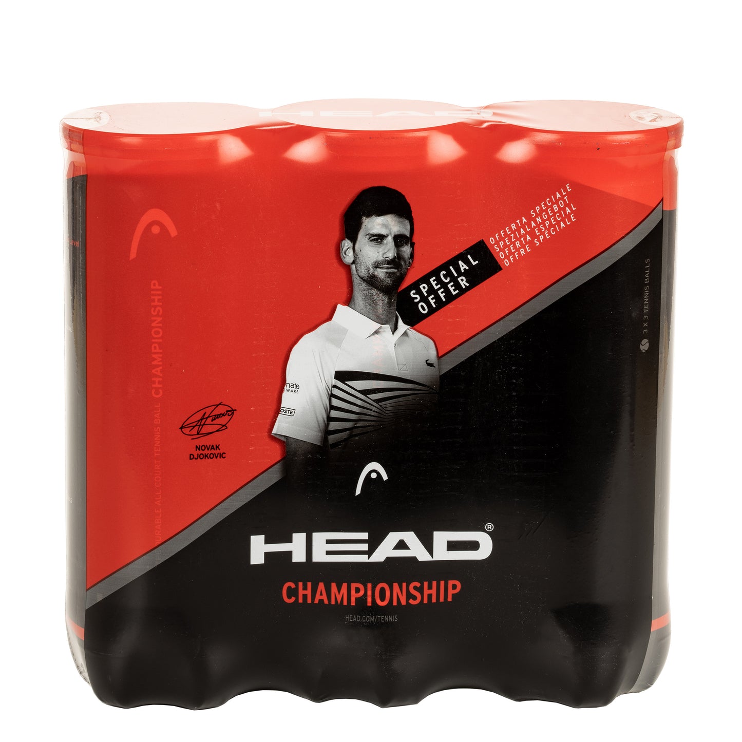 HEAD 3x Championship Novak Tubo Da 3 HEAD 3x Championship Novak Tubo Da 3