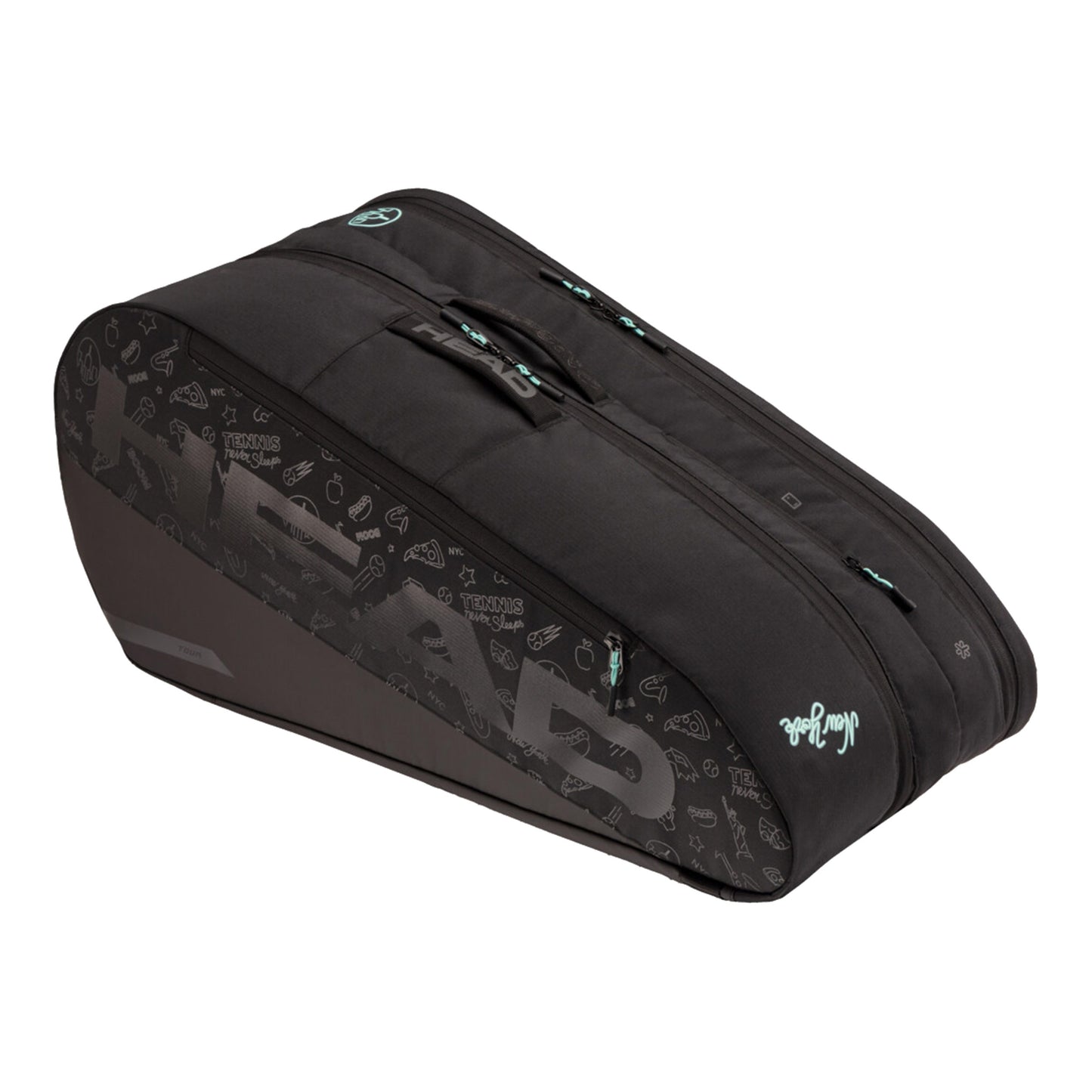 HEAD Tour L Neon 2025 Borsa per racchetta Da 9 - nero HEAD Tour L Neon 2025 Borsa per racchetta Da 9 - nero