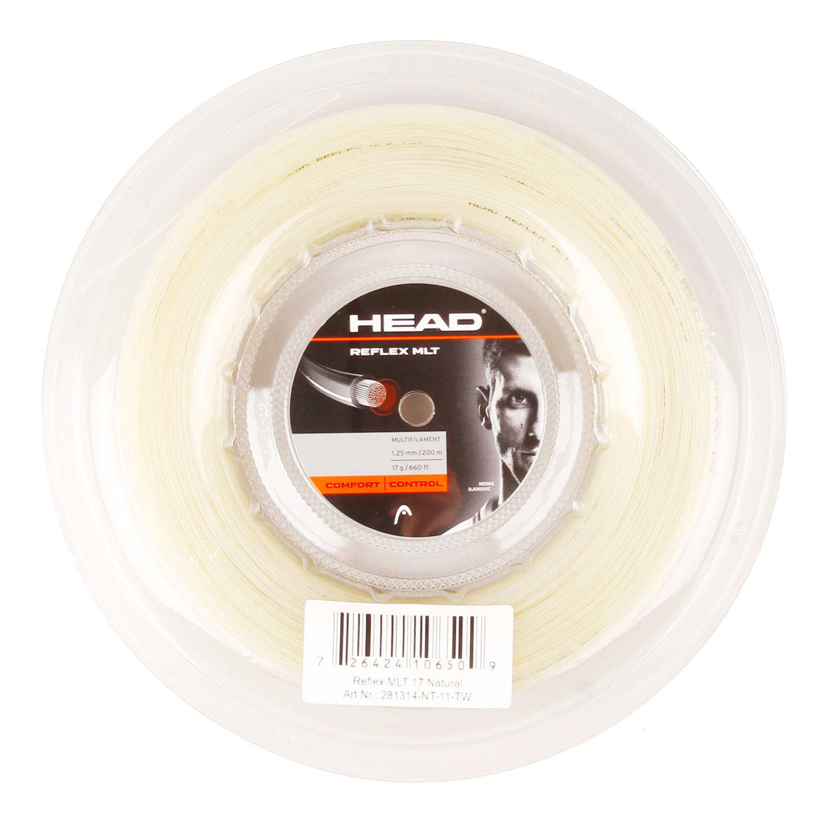 HEAD Reflex MLT Rotolo Di Corde 200m-Colori Naturali HEAD Reflex MLT Rotolo Di Corde 200m-Colori Naturali