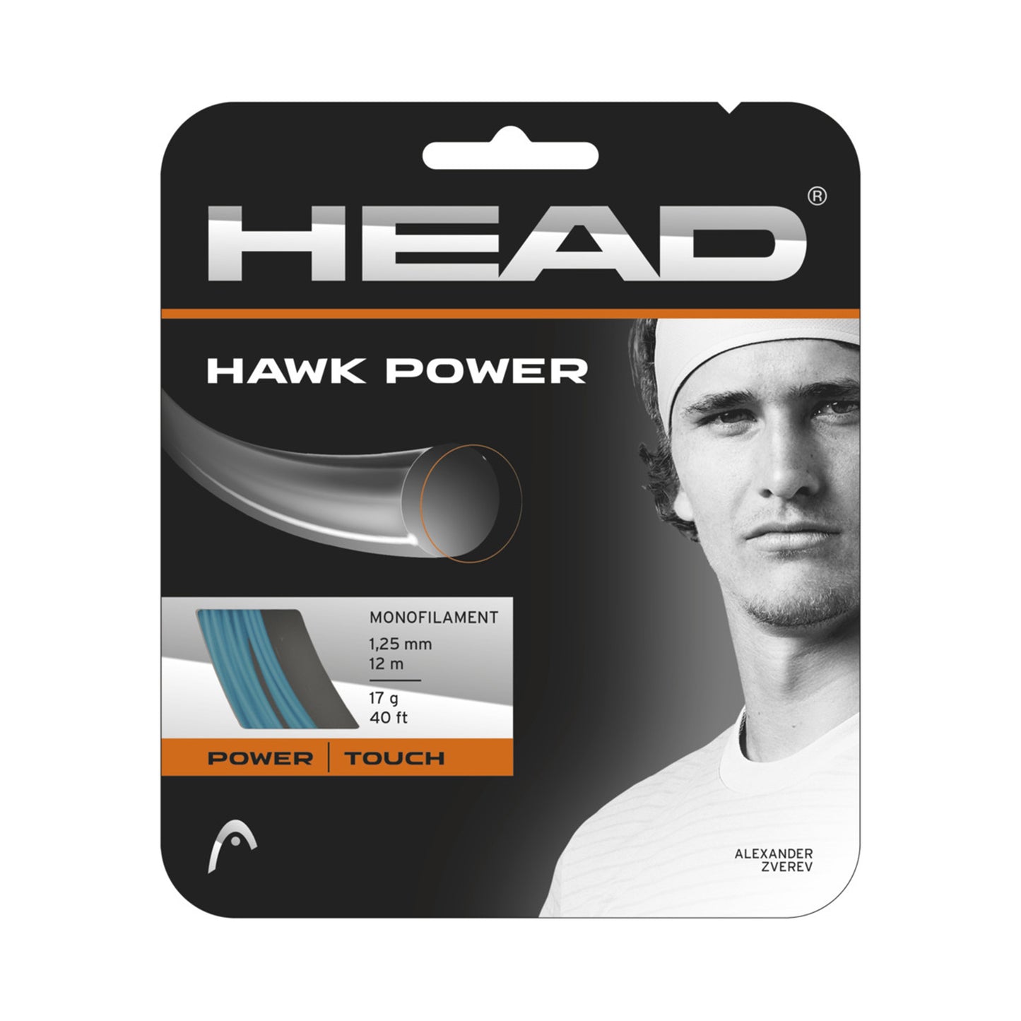 HEAD Hawk Power Set Di Corde 12m-Antracite HEAD Hawk Power Set Di Corde 12m-Antracite