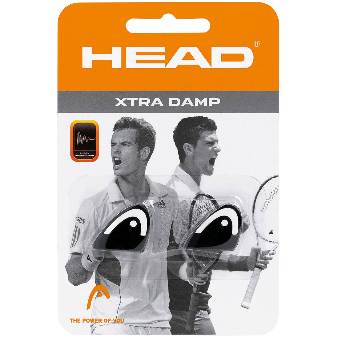 HEAD Xtra Damp Pack Antivibrazioni Confezione Da 2-Nero HEAD Xtra Damp Pack Antivibrazioni Confezione Da 2-Nero