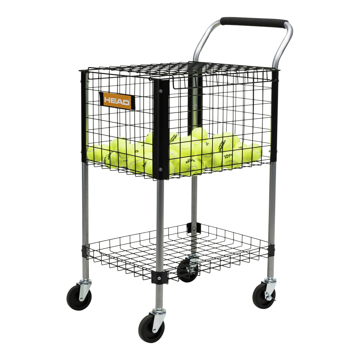 HEAD Carrello Per Palline-Nero,Argento HEAD Carrello Per Palline-Nero,Argento