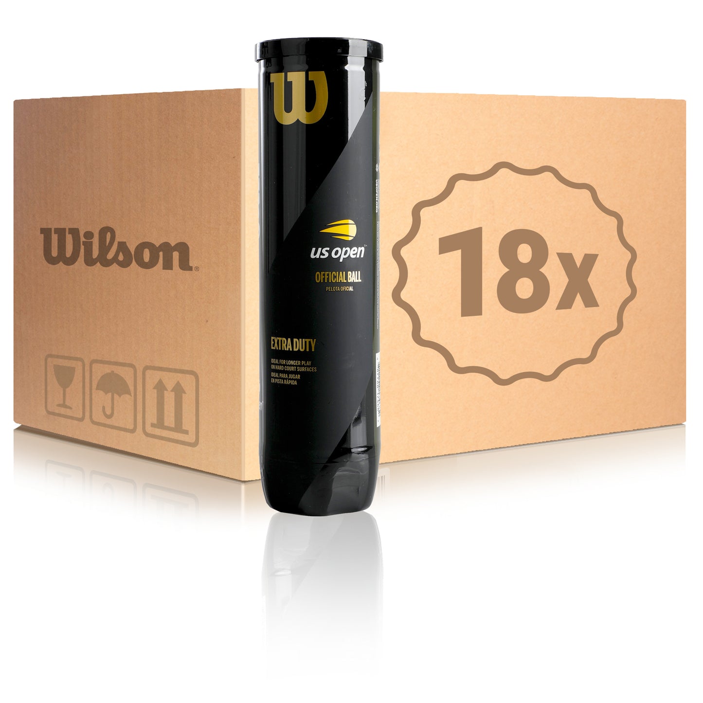 Wilson 18 tubi da 4 US Open Nel cartone Wilson 18 tubi da 4 US Open Nel cartone