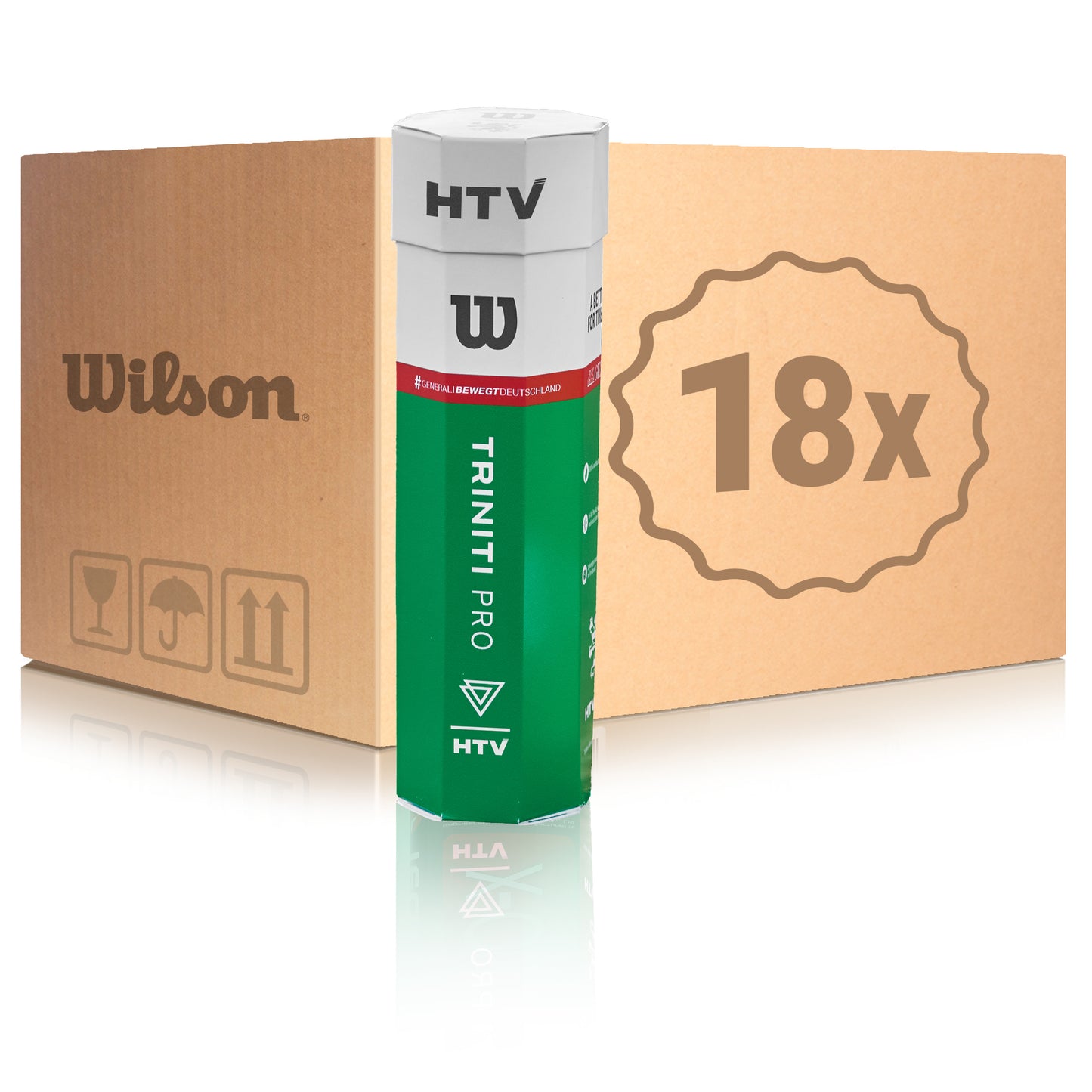 Wilson 18 tubi da 4 HTV Triniti Pro Nel cartone Wilson 18 tubi da 4 HTV Triniti Pro Nel cartone