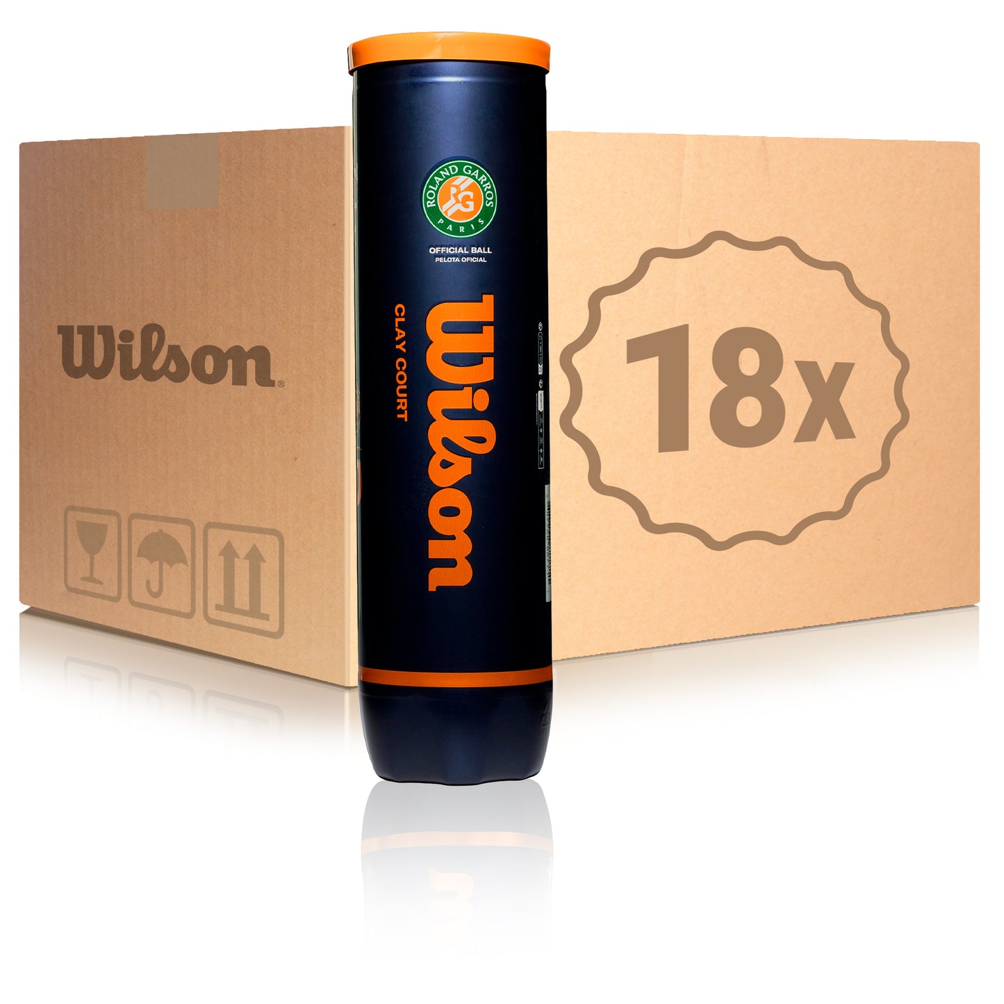Wilson 18 tubi da 4 Roland Garros Official Nel cartone Wilson 18 tubi da 4 Roland Garros Official Nel cartone