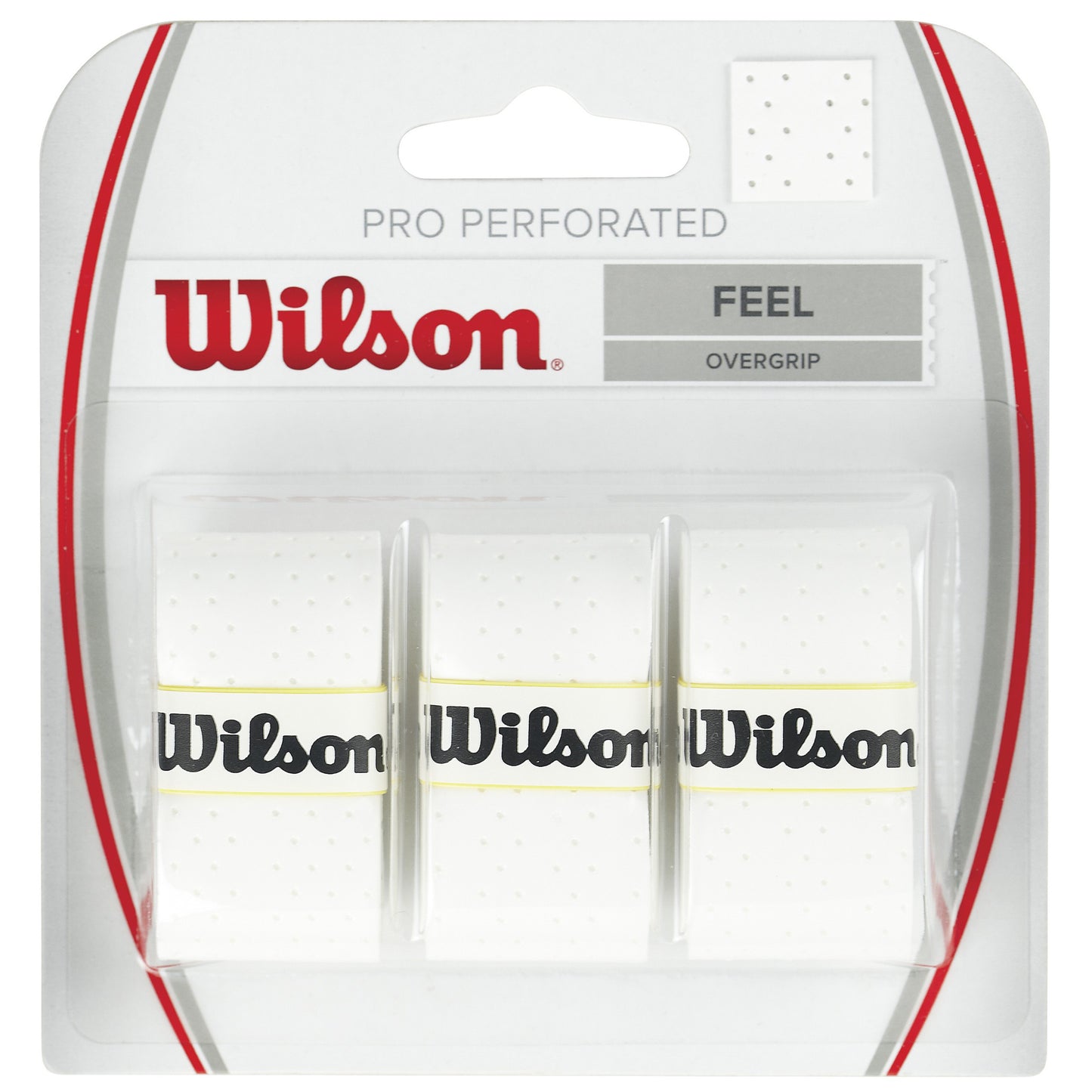 Wilson Pro Overgrip Perforated Confezione Da 3-Bianco Wilson Pro Overgrip Perforated Confezione Da 3-Bianco