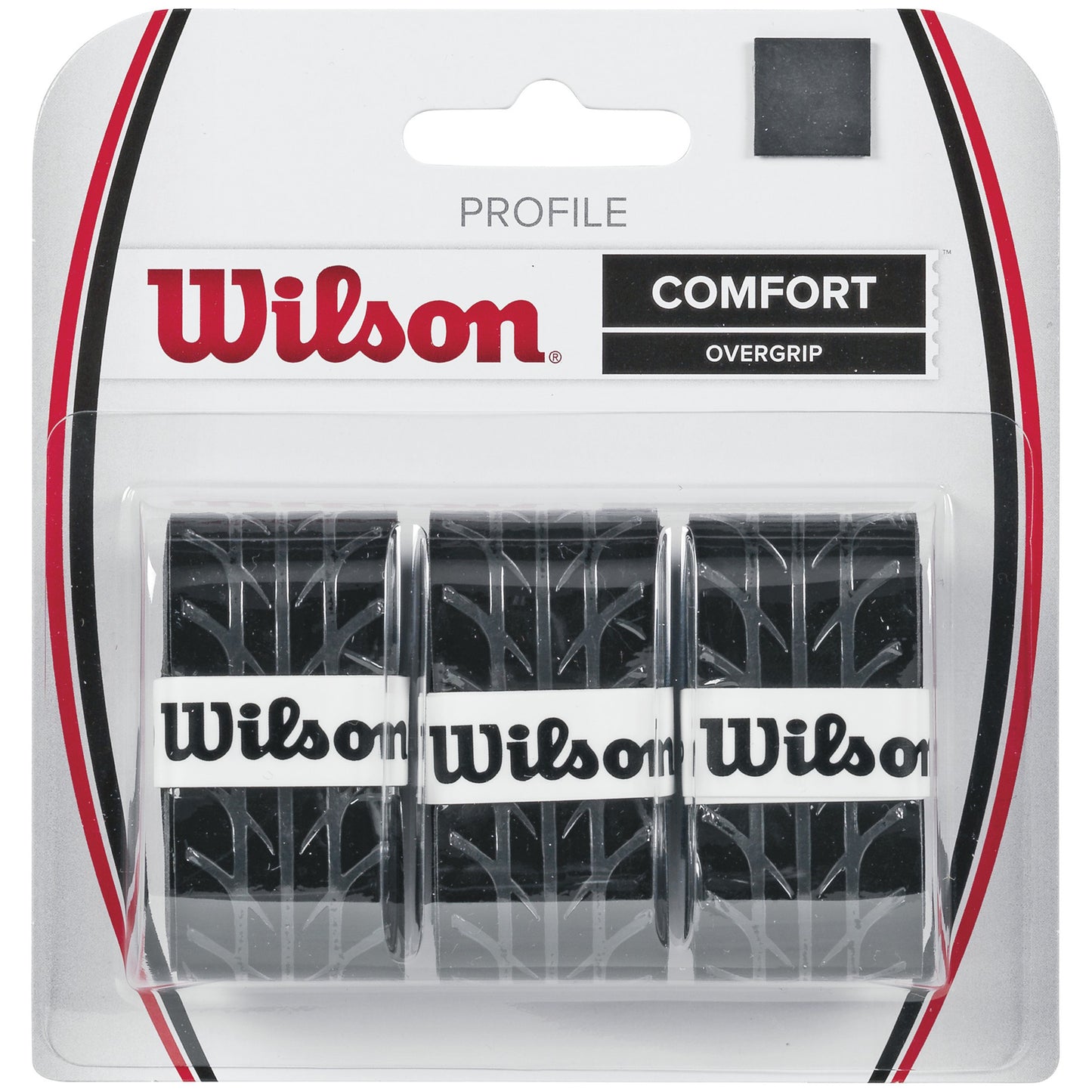 Wilson Profile Overgrip Confezione Da 3-Nero Wilson Profile Overgrip Confezione Da 3-Nero