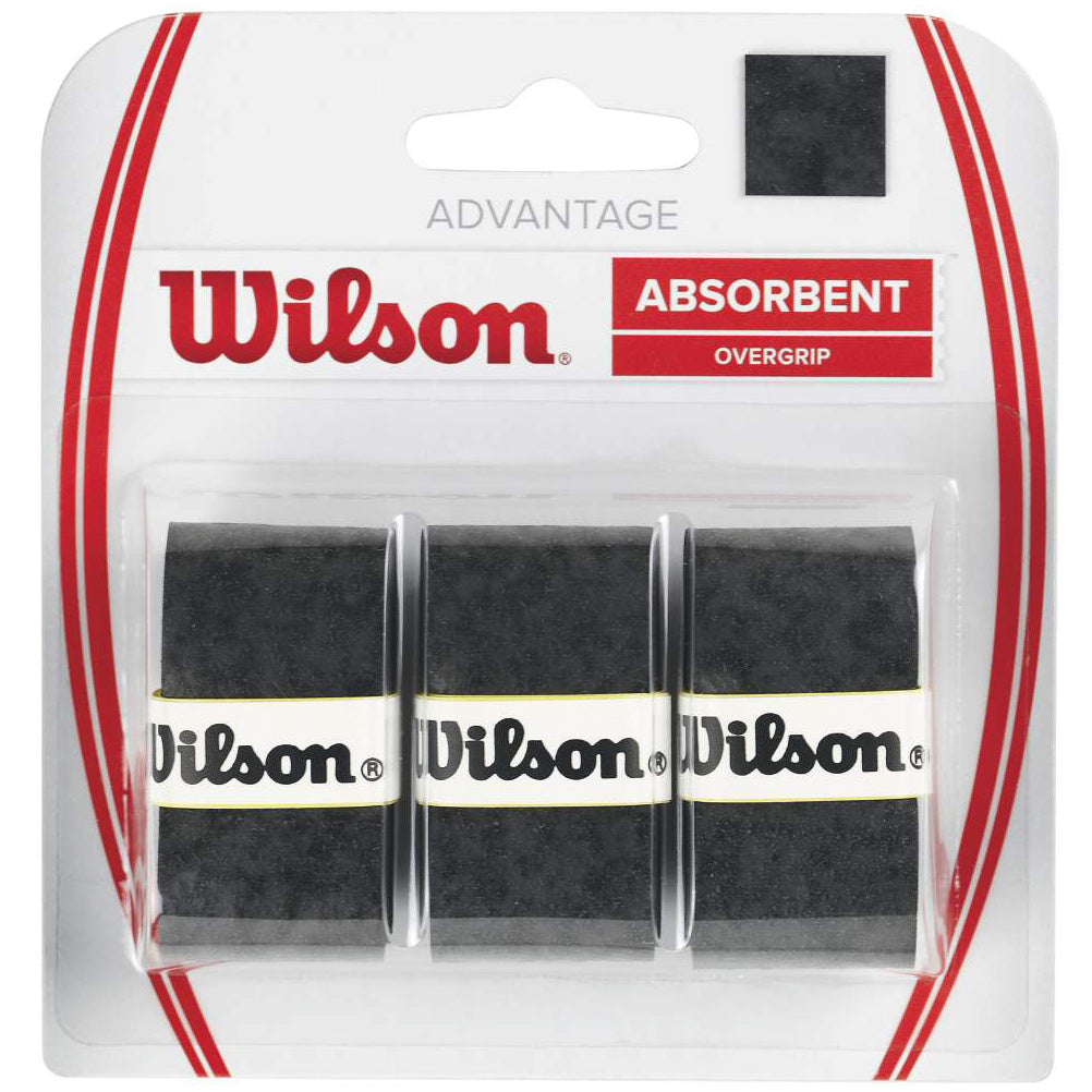 Wilson Advantage Overgrip Confezione Da 3-Nero Wilson Advantage Overgrip Confezione Da 3-Nero