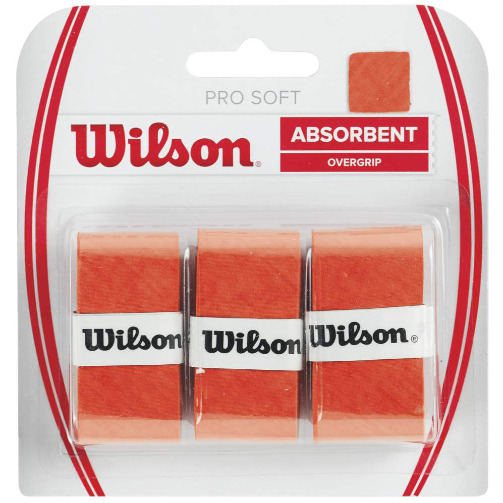 Wilson Soft Overgrip Confezione Da 3-Arancione Wilson Soft Overgrip Confezione Da 3-Arancione