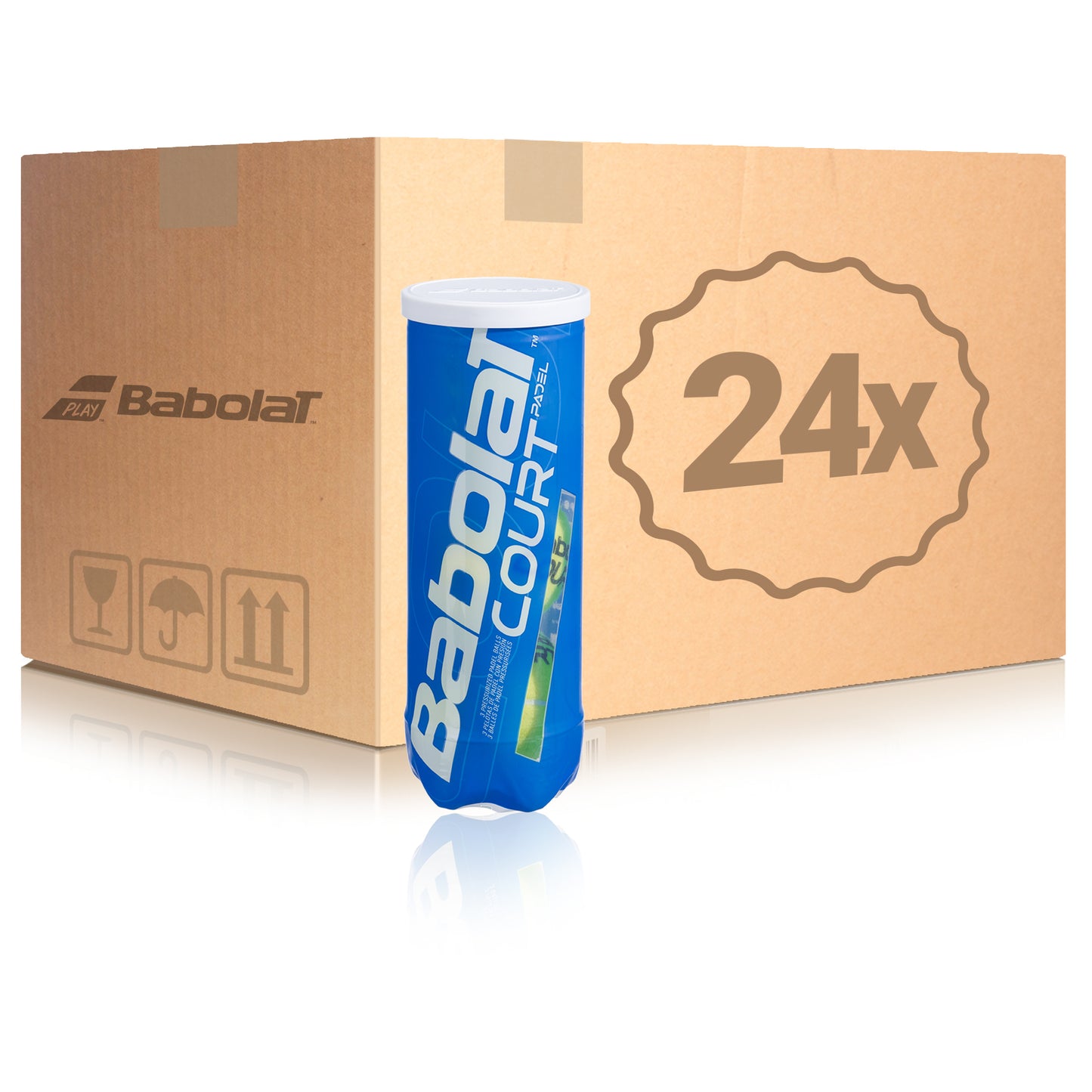Babolat 24 tubi da 3 Court Padel X3 Nel cartone Babolat 24 tubi da 3 Court Padel X3 Nel cartone