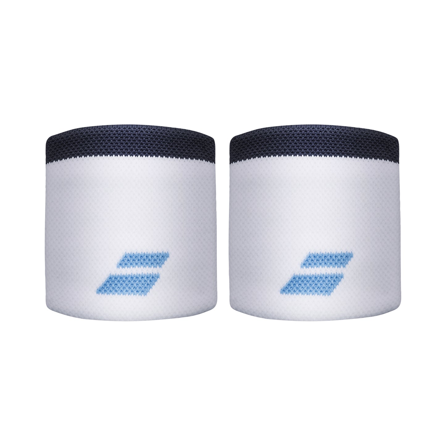 Babolat Logo Polsino anti sudore corto - bianco, blu chiaro Babolat Logo Polsino anti sudore corto - bianco, blu chiaro