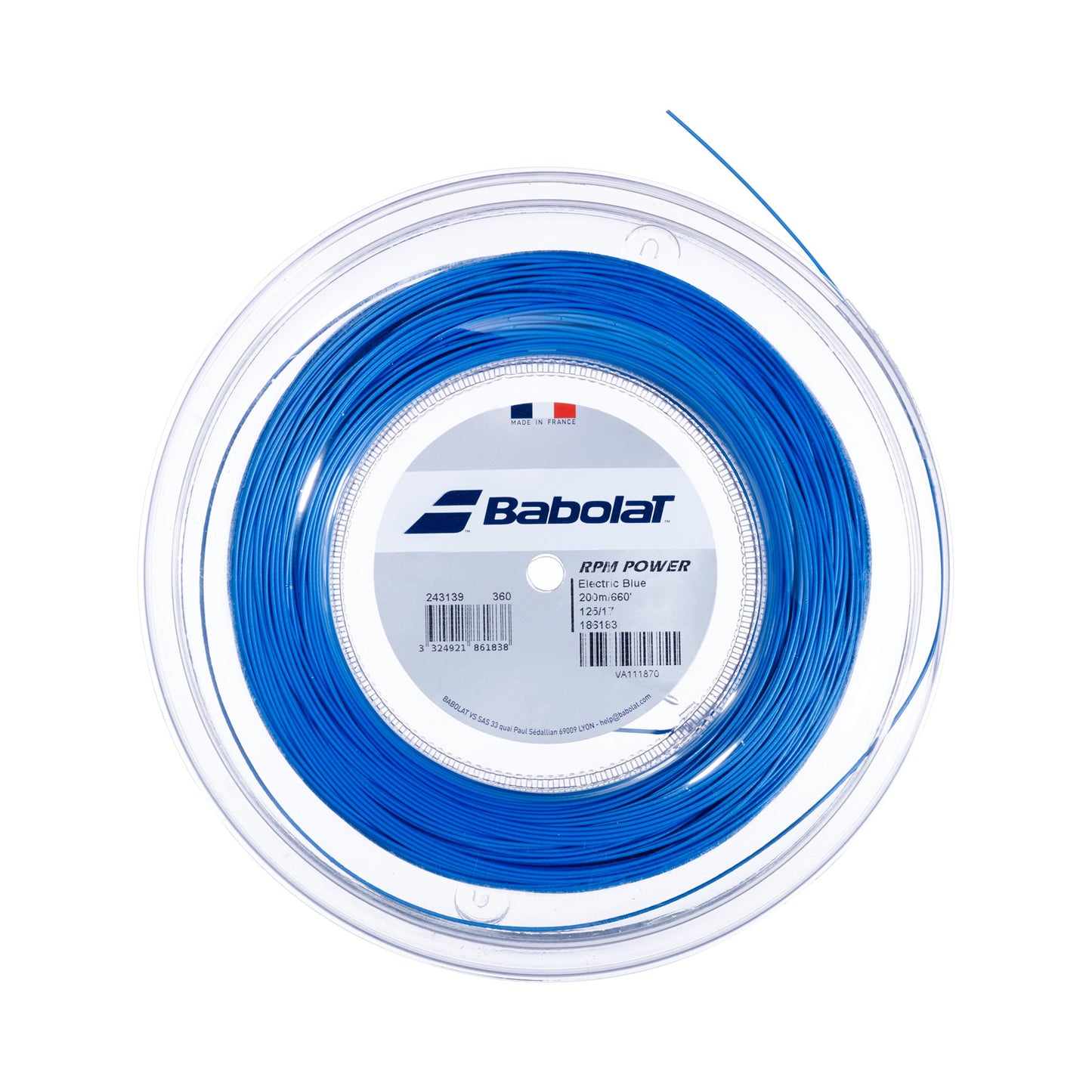 Babolat RPM Power Rotolo Di Corde 200m-Blu Babolat RPM Power Rotolo Di Corde 200m-Blu
