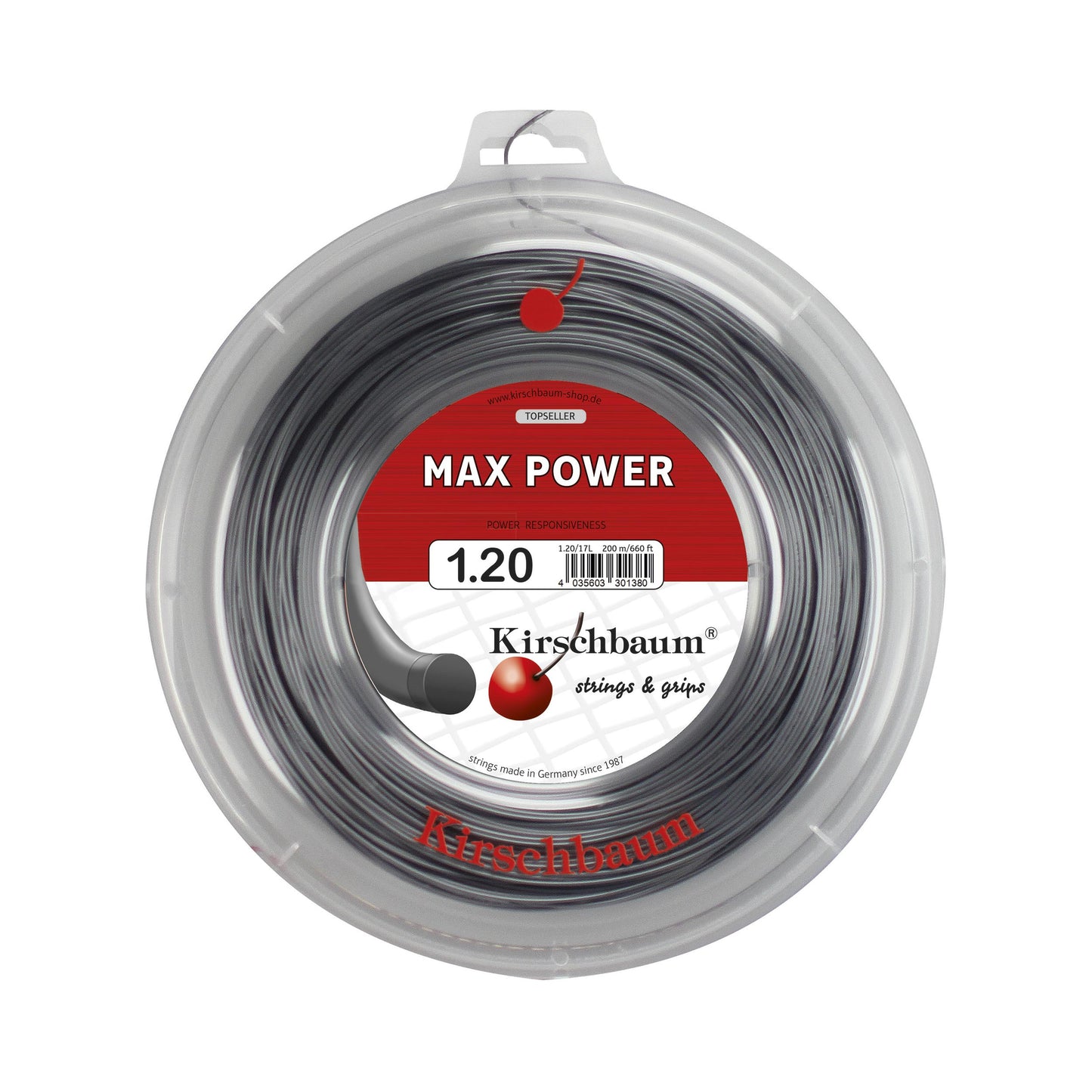 Kirschbaum Max Power Rotolo Di Corde 200m-Antracite Kirschbaum Max Power Rotolo Di Corde 200m-Antracite