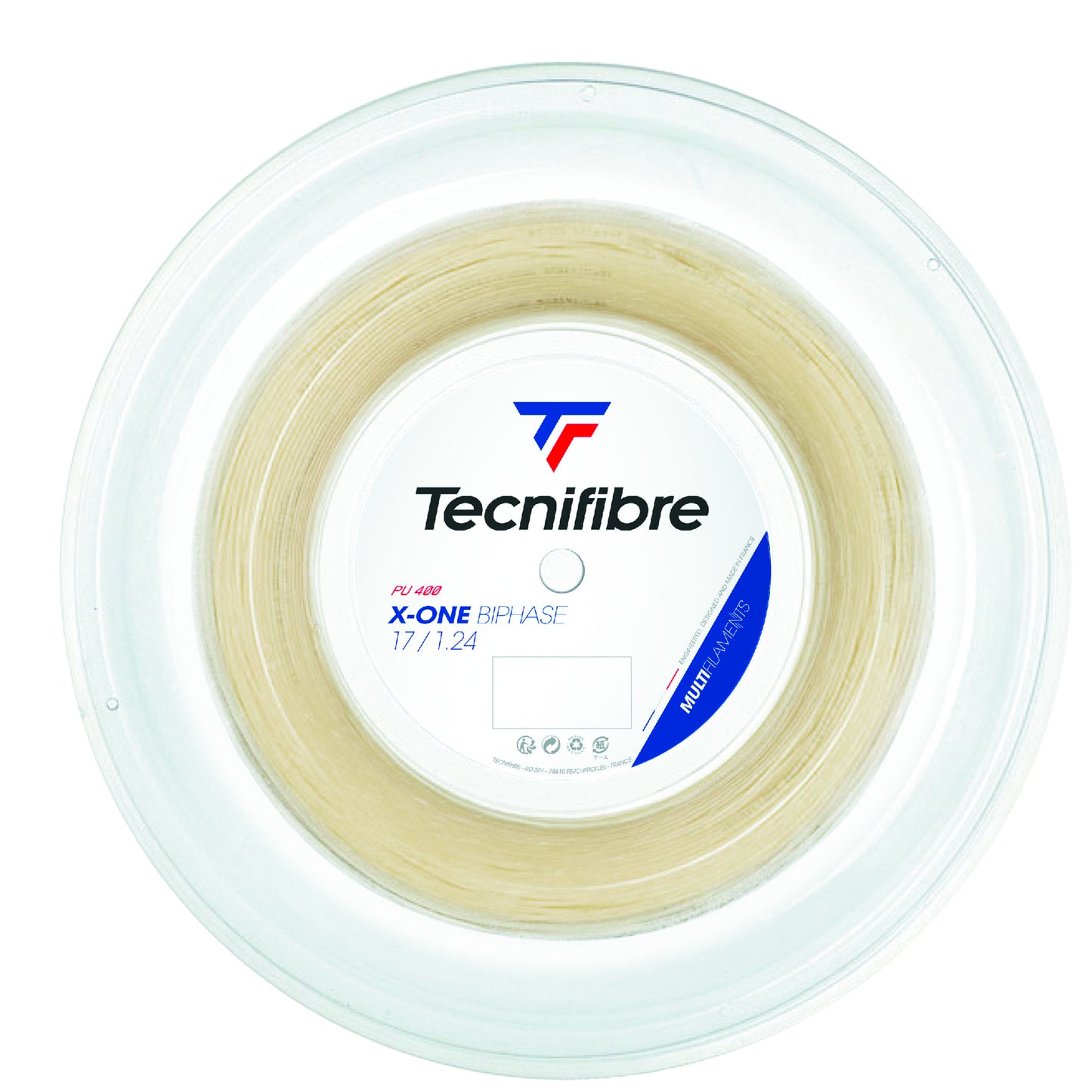 Tecnifibre X-One Biphase 200m Rotolo Di Corde-Colori Naturali Tecnifibre X-One Biphase 200m Rotolo Di Corde-Colori Naturali