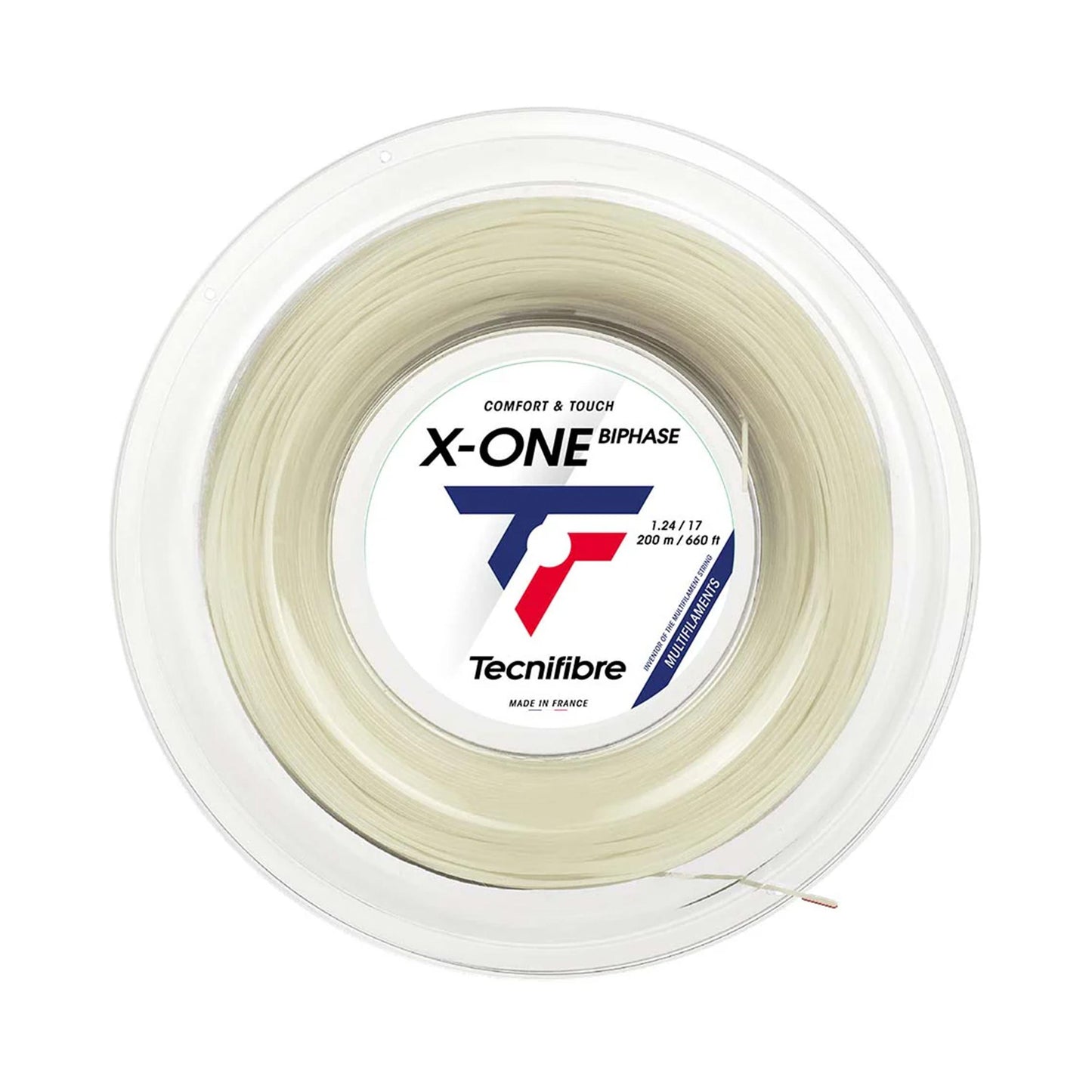 Tecnifibre X-One Biphase 200m Rotolo Di Corde-Colori Naturali Tecnifibre X-One Biphase 200m Rotolo Di Corde-Colori Naturali