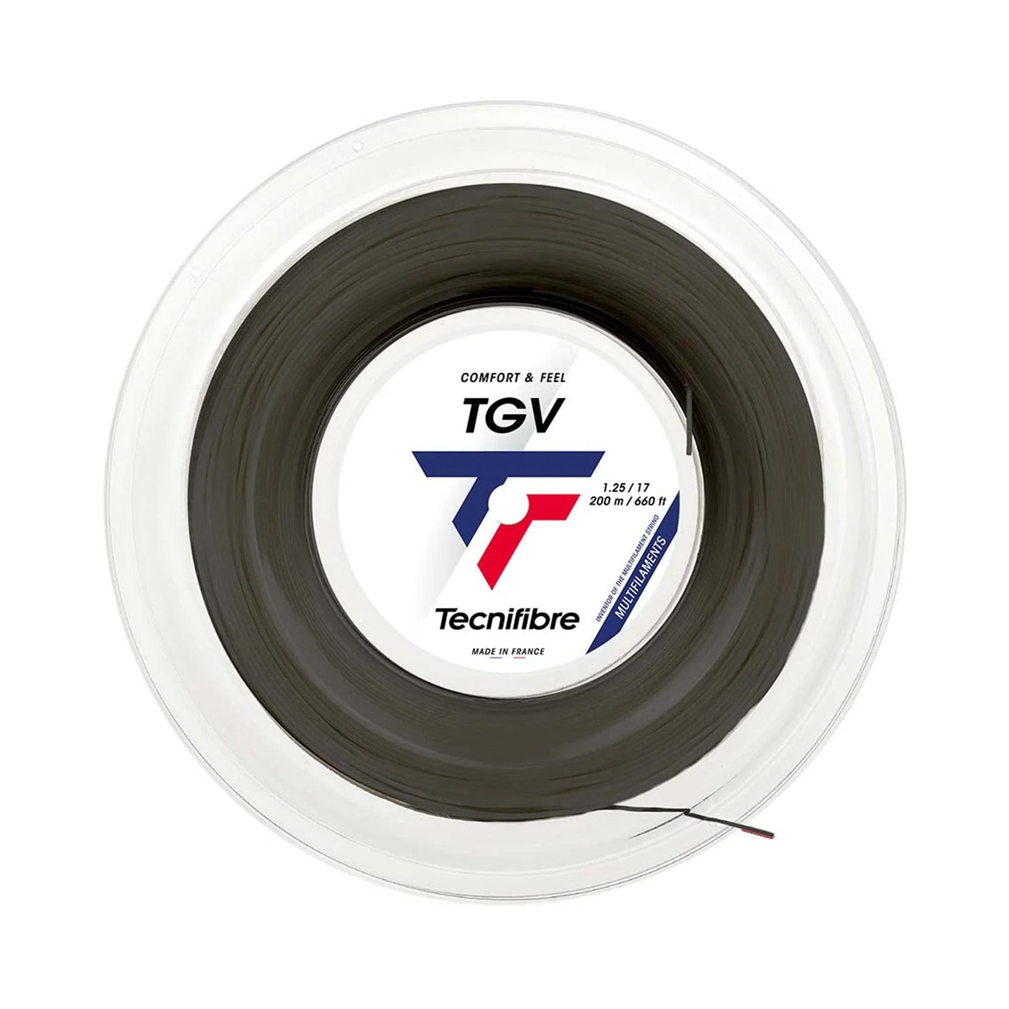 Tecnifibre TGV 200m Rotolo Di Corde-Nero Tecnifibre TGV 200m Rotolo Di Corde-Nero