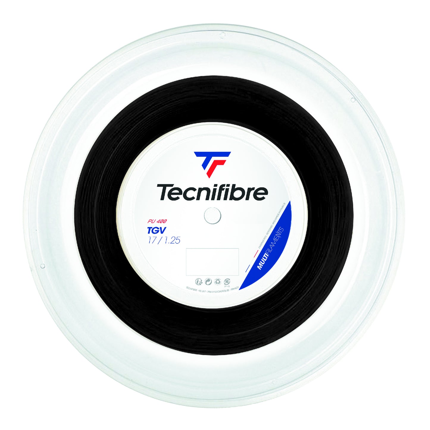 Tecnifibre TGV 200m Rotolo Di Corde-Nero Tecnifibre TGV 200m Rotolo Di Corde-Nero