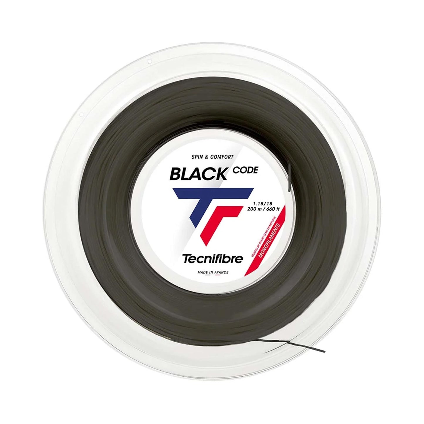 Tecnifibre Black Code 200m Rotolo Di Corde-Nero Tecnifibre Black Code 200m Rotolo Di Corde-Nero