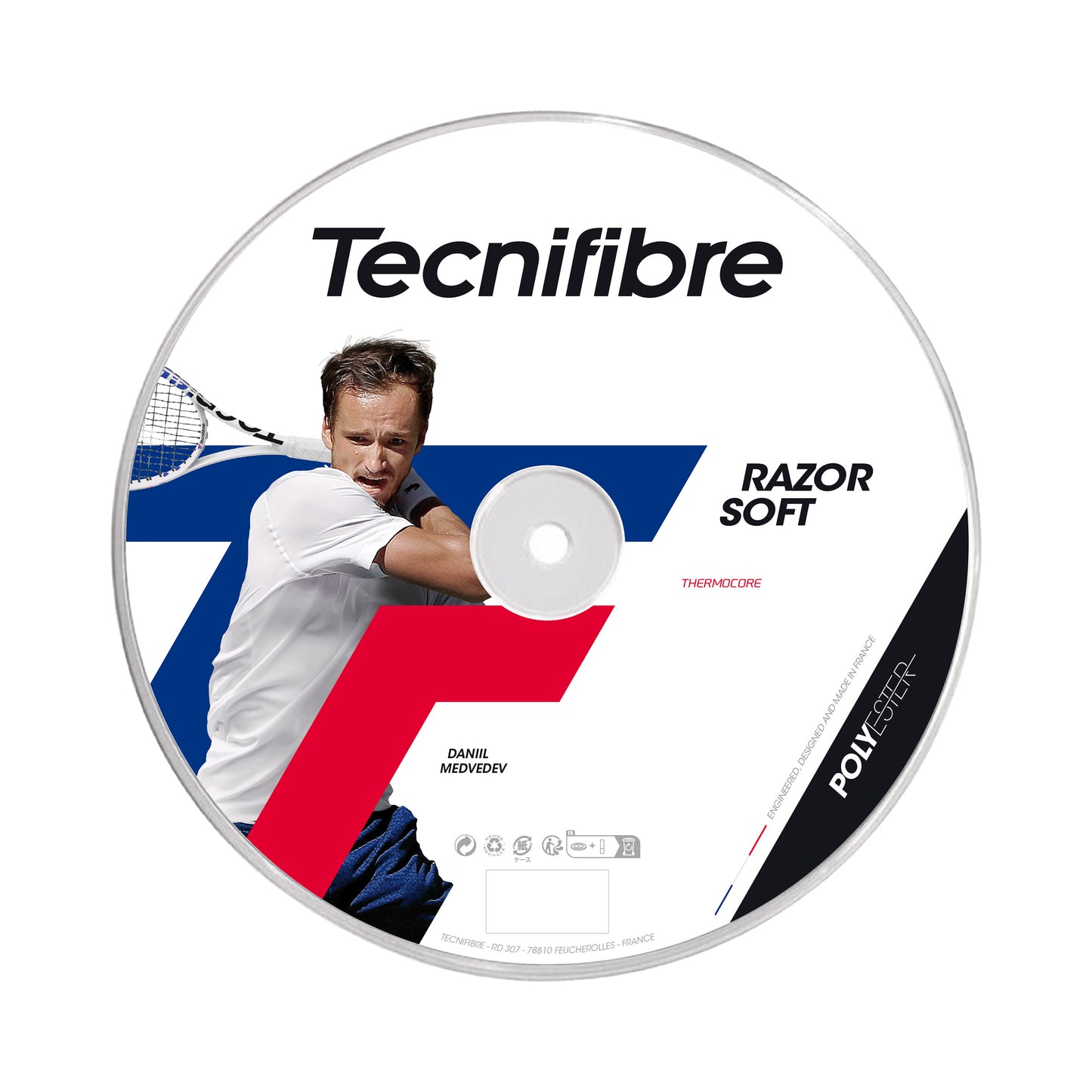 Tecnifibre Razor Soft 200m Rotolo Di Corde-Grigio Tecnifibre Razor Soft 200m Rotolo Di Corde-Grigio