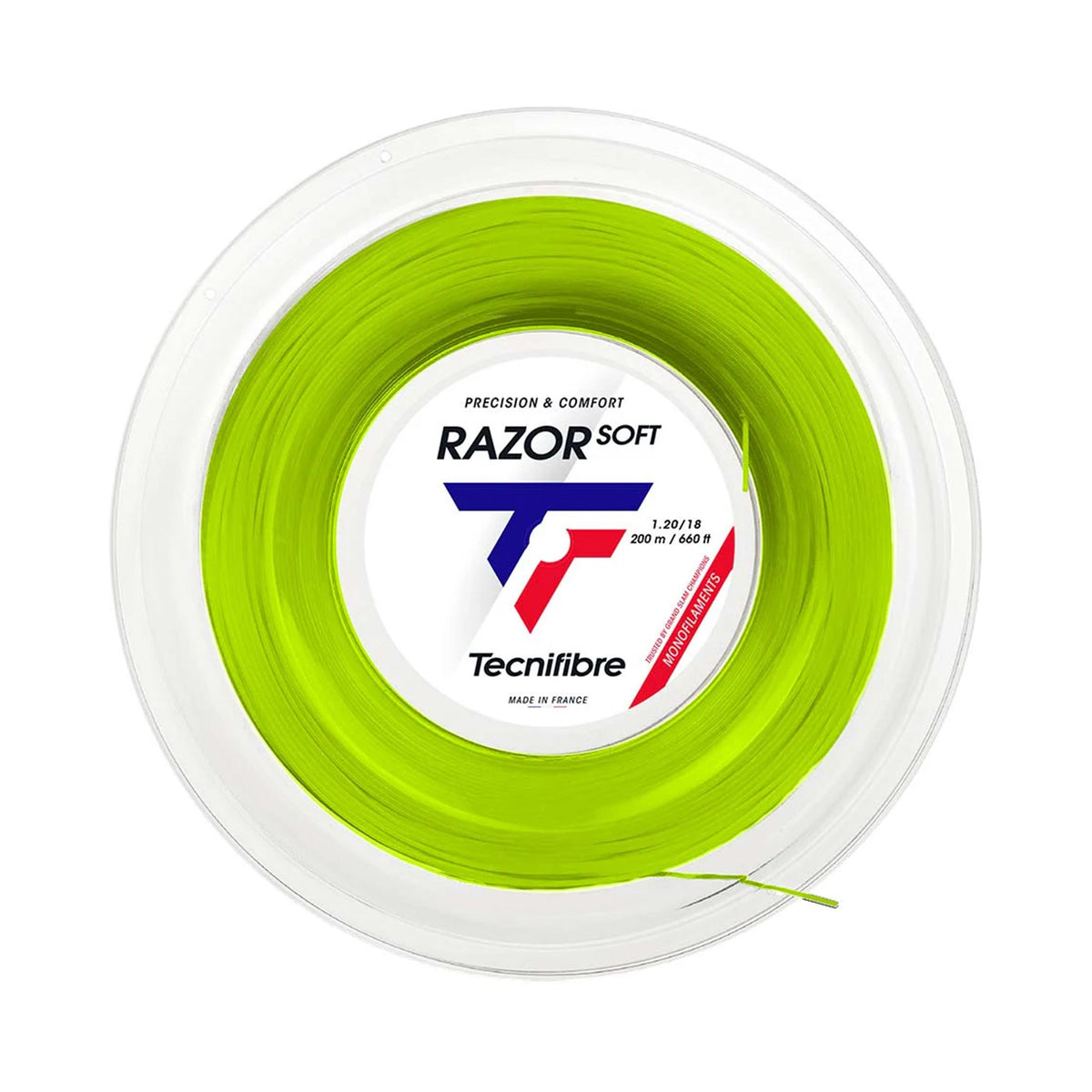 Tecnifibre Razor Soft 200m Rotolo Di Corde-Lime Tecnifibre Razor Soft 200m Rotolo Di Corde-Lime