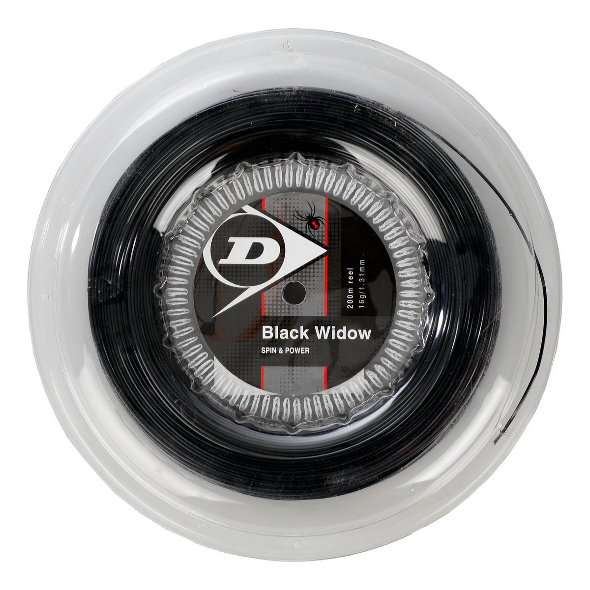 Dunlop Black Widow Rotolo Di Corde 200m-Nero Dunlop Black Widow Rotolo Di Corde 200m-Nero