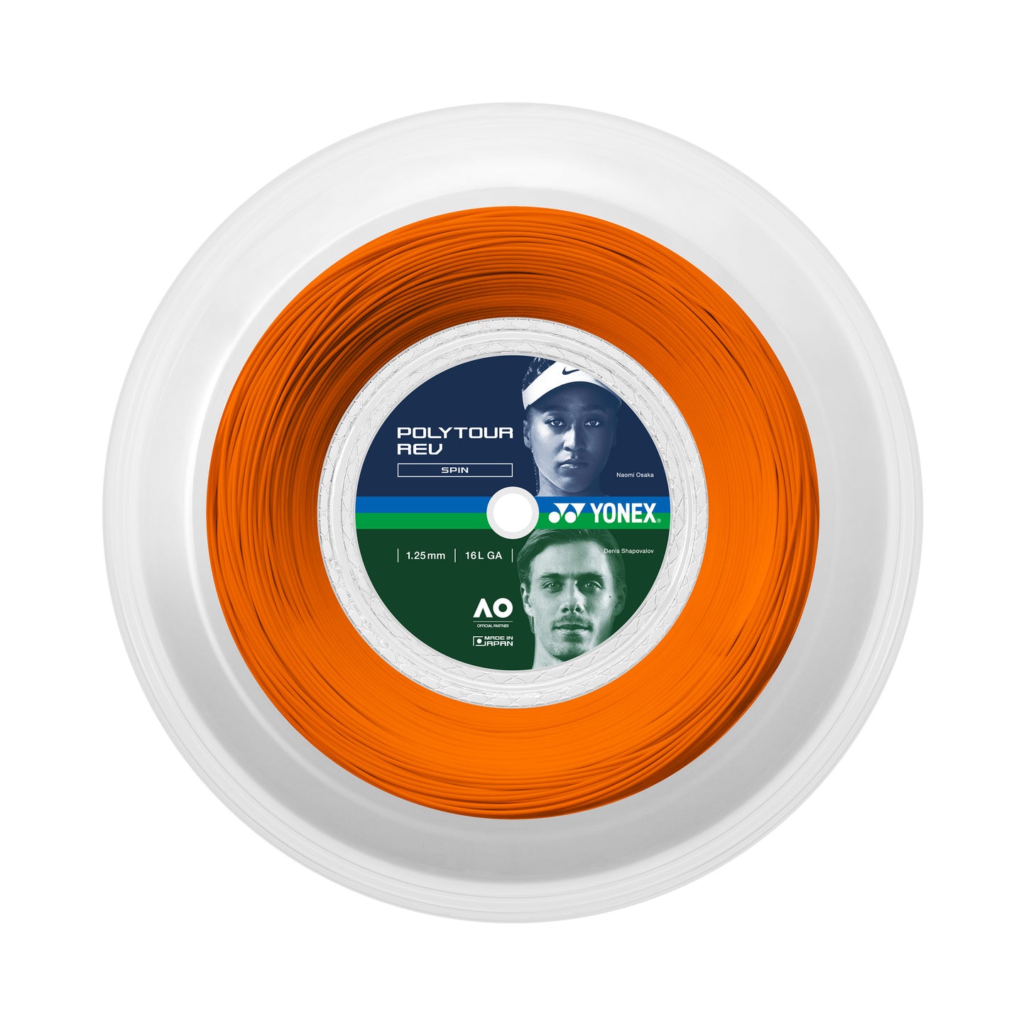 Yonex Poly Tour Rev Rotolo Di Corde 200m-Arancione Yonex Poly Tour Rev Rotolo Di Corde 200m-Arancione