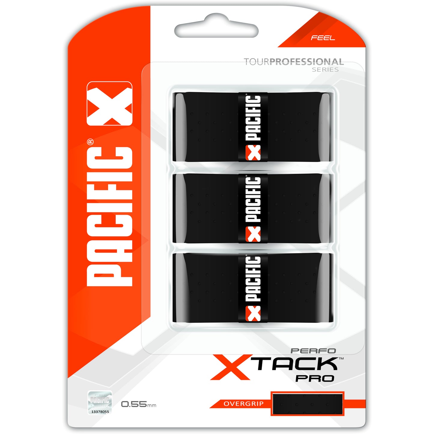 Pacific X Tack Pro Perfo Confezione Da 3-Nero Pacific X Tack Pro Perfo Confezione Da 3-Nero