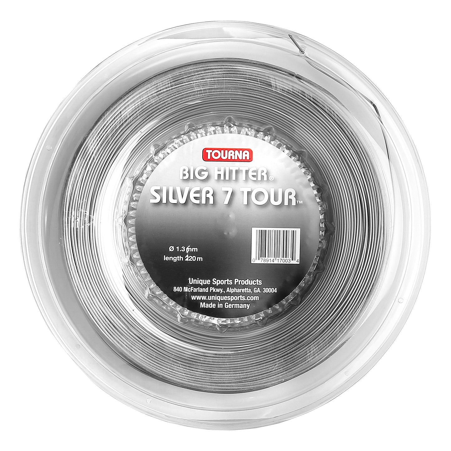 Tourna Silver7 Tour Rotolo Di Corde 220m-Argento Tourna Silver7 Tour Rotolo Di Corde 220m-Argento