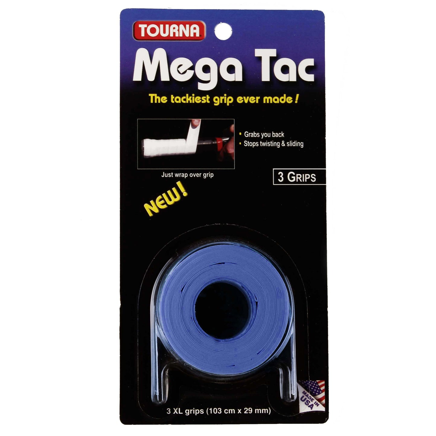 Tourna Mega Tac Confezione Da 3-Blu Tourna Mega Tac Confezione Da 3-Blu