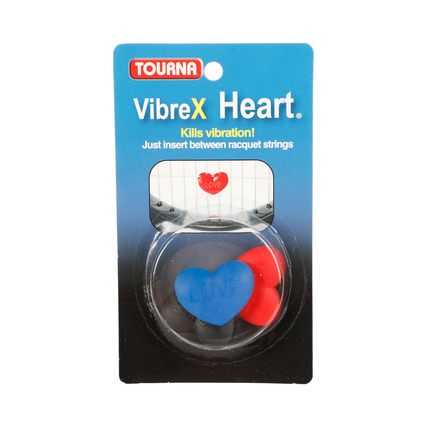 Tourna Vibrex Heart Antivibrazioni Confezione Da 3-Rosso,Nero Tourna Vibrex Heart Antivibrazioni Confezione Da 3-Rosso,Nero