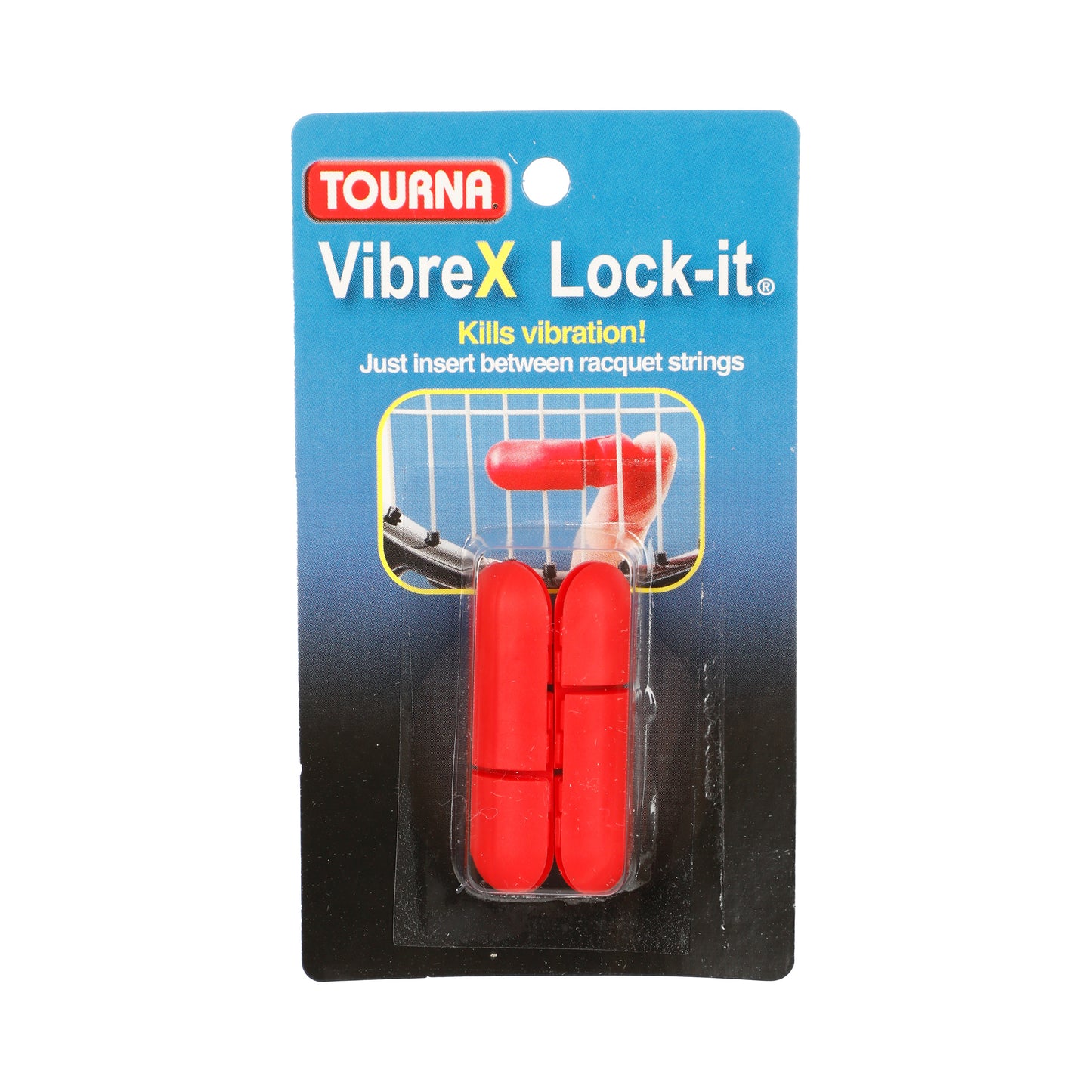 Tourna Vibrex Lock Antivibrazioni Confezione Da 2-Rosso Tourna Vibrex Lock Antivibrazioni Confezione Da 2-Rosso