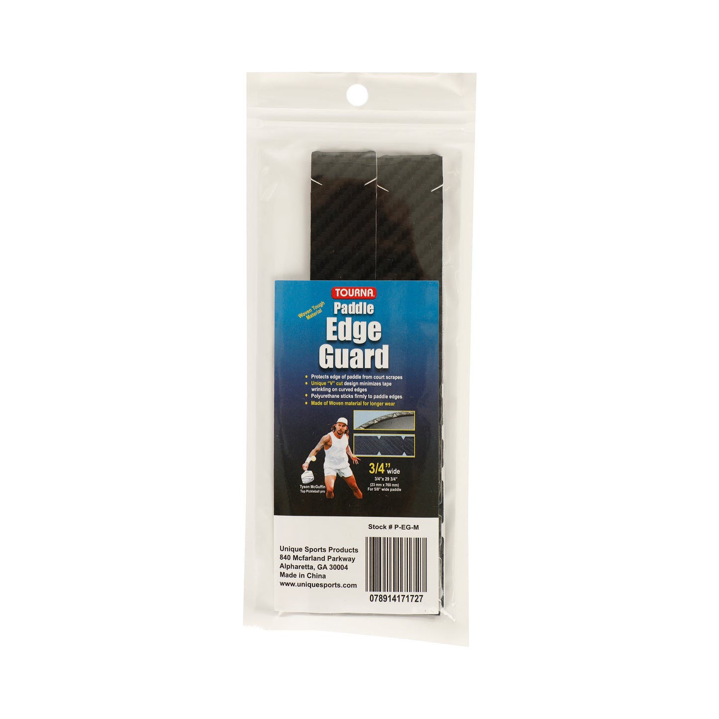 Tourna Padel Edge Guard Wooven 16mm Nastro Di Protezione Del Telaio Per Pickleball-Nero Tourna Padel Edge Guard Wooven 16mm Nastro Di Protezione Del Telaio Per Pickleball-Nero