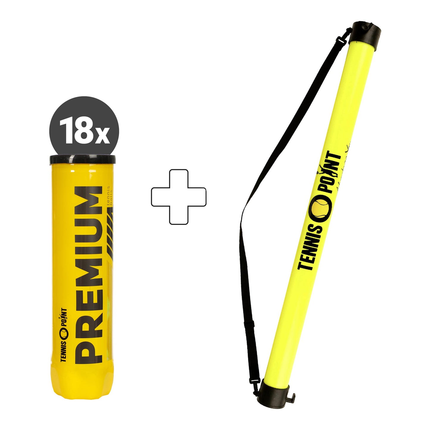 Tennis-Point 18 tubi da 4 Premium In aggiunta tubo per palline Tennis-Point 18 tubi da 4 Premium In aggiunta tubo per palline