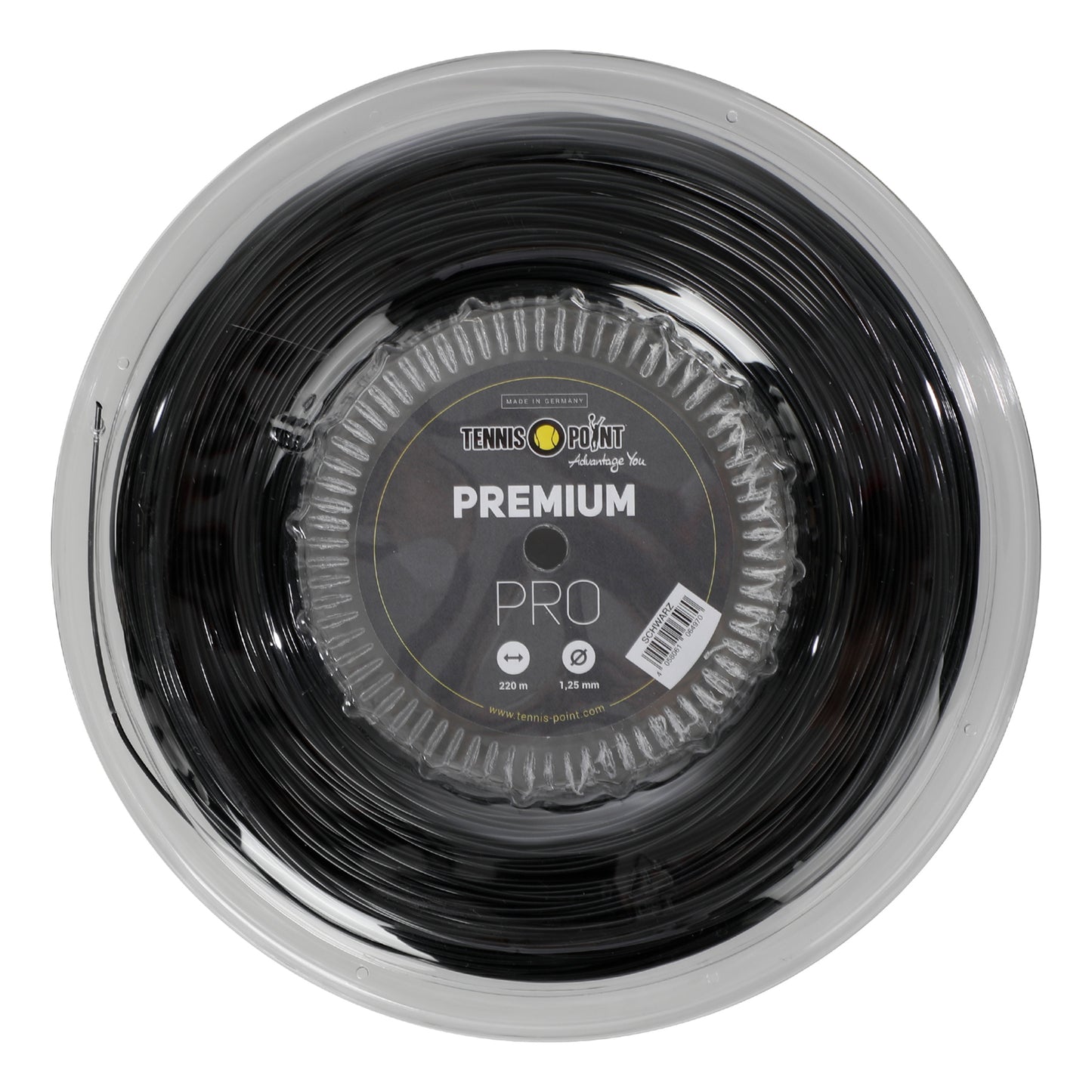 Tennis-Point Premium Pro Rotolo di corde 220m - nero Tennis-Point Premium Pro Rotolo di corde 220m - nero