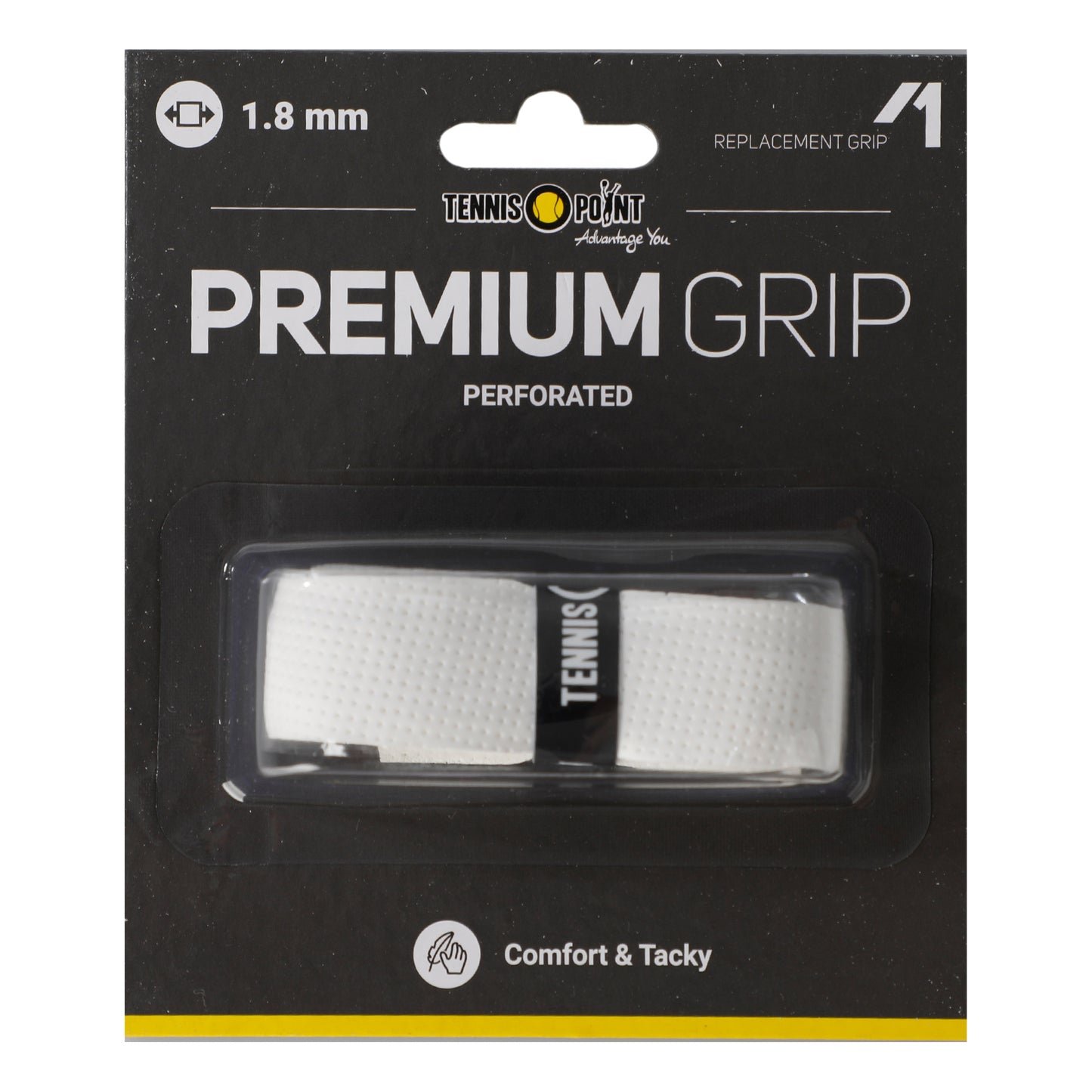 Tennis-Point Premium Grip Perforated Confezione Da 1-Bianco Tennis-Point Premium Grip Perforated Confezione Da 1-Bianco