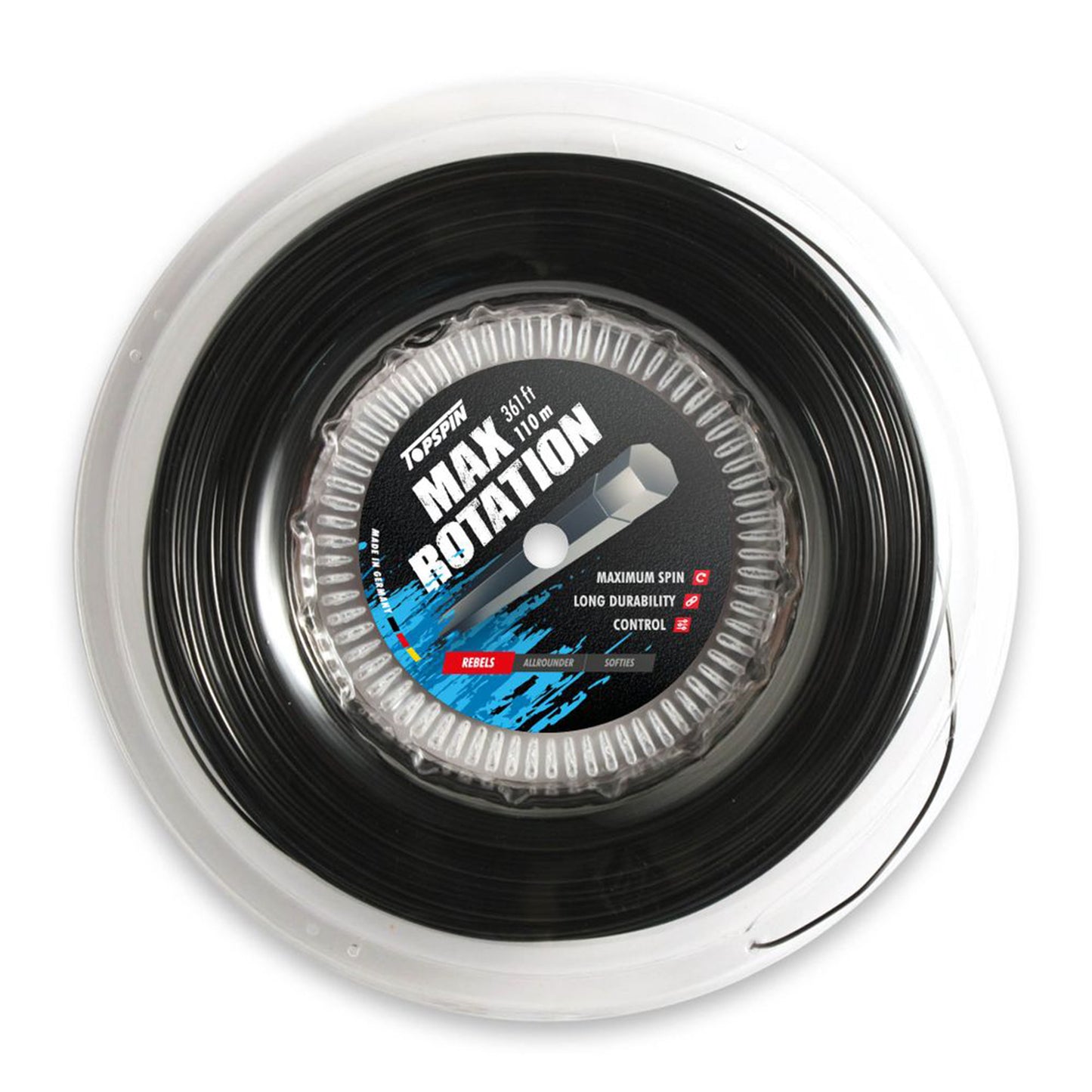 Topspin Max Rotation Rotolo di corde 110m - nero Topspin Max Rotation Rotolo di corde 110m - nero