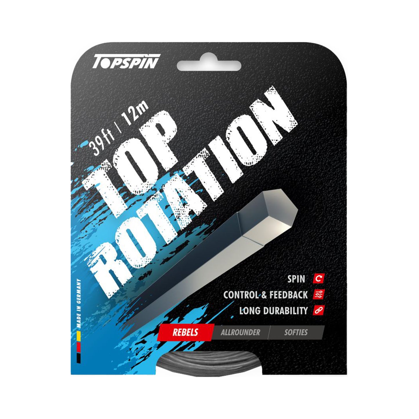 Topspin Top Rotation 12m Set Di Corde-Grigio Topspin Top Rotation 12m Set Di Corde-Grigio
