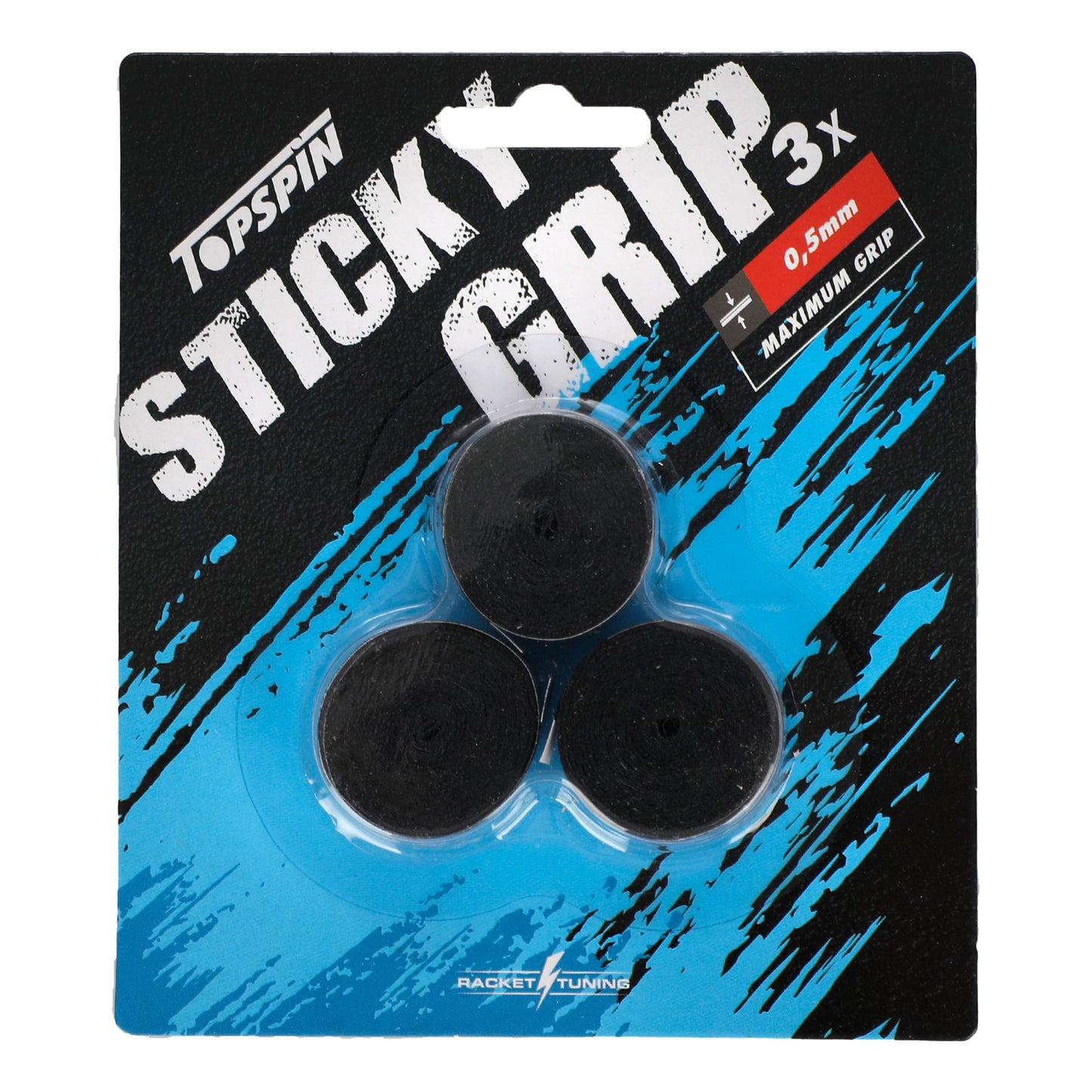 Topspin Sticky Grip Confezione Da 3-Nero Topspin Sticky Grip Confezione Da 3-Nero
