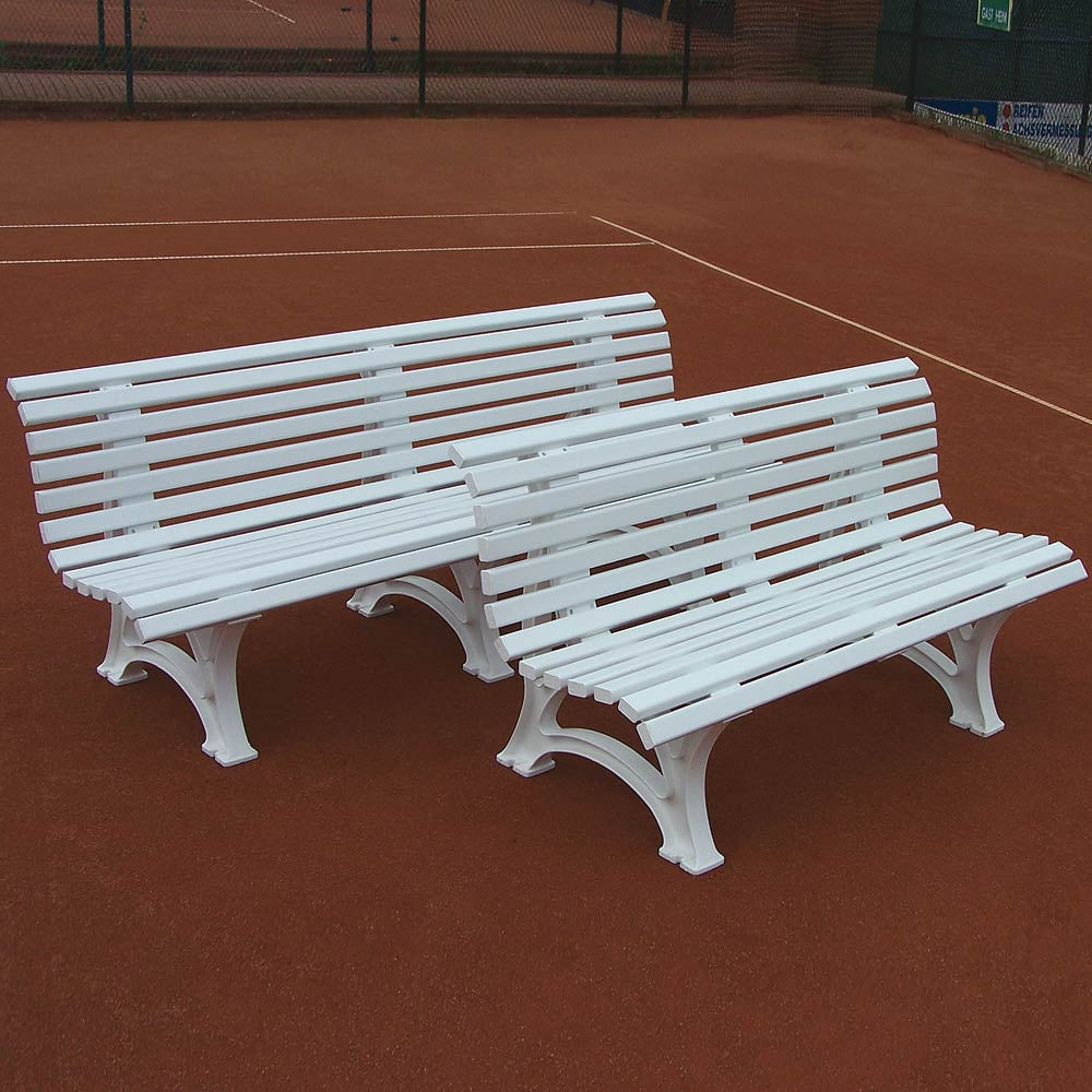 Tegra Panchina Da Tennis 1,5m Con Schienale Curvo-Bianco Tegra Panchina Da Tennis 1,5m Con Schienale Curvo-Bianco