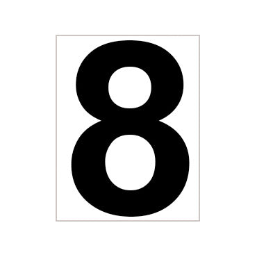 Tegra Platzziffer 8 Schild-Bianco,Nero Tegra Platzziffer 8 Schild-Bianco,Nero