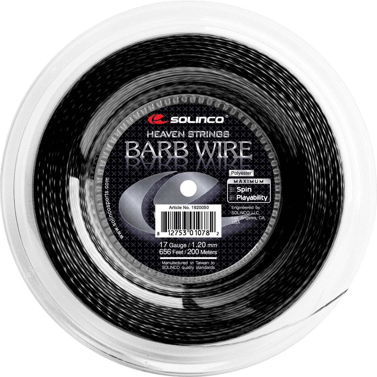 Solinco Barb Wire Rotolo Di Corde 200m-Nero Solinco Barb Wire Rotolo Di Corde 200m-Nero