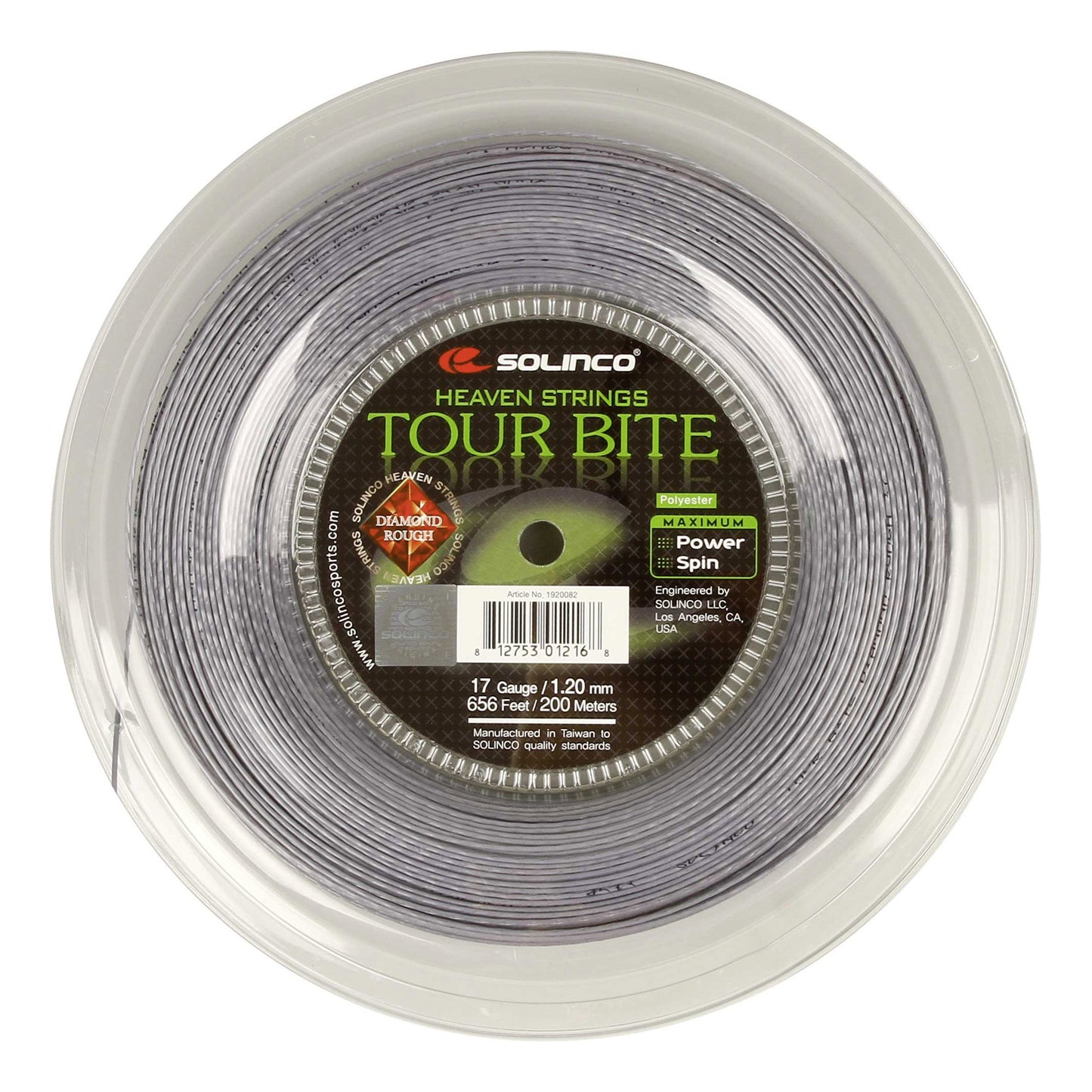 Solinco Tour Bite Diamond Rough Rotolo Di Corde 200m-Argento Solinco Tour Bite Diamond Rough Rotolo Di Corde 200m-Argento