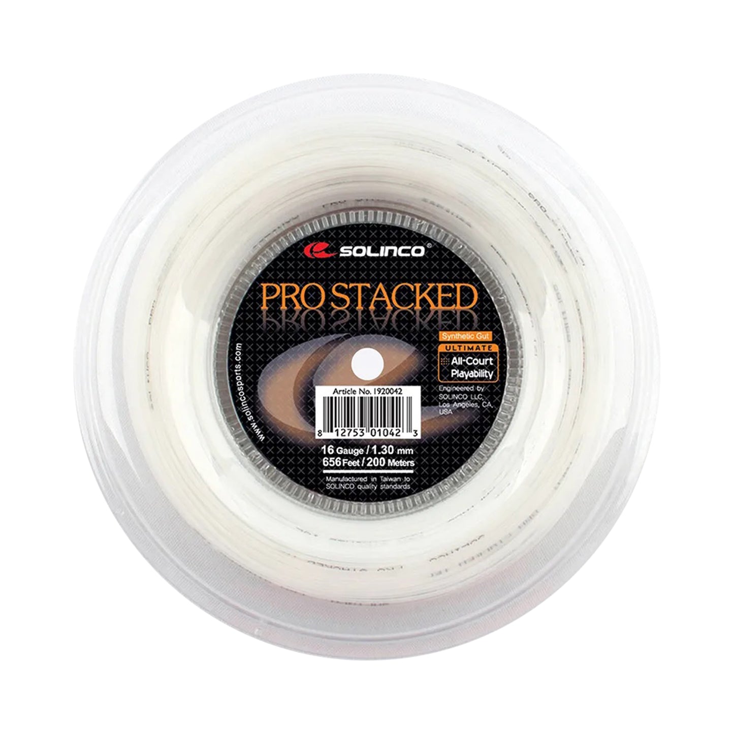 Solinco Pro-Stacked Rotolo Di Corde 200m-Bianco Solinco Pro-Stacked Rotolo Di Corde 200m-Bianco