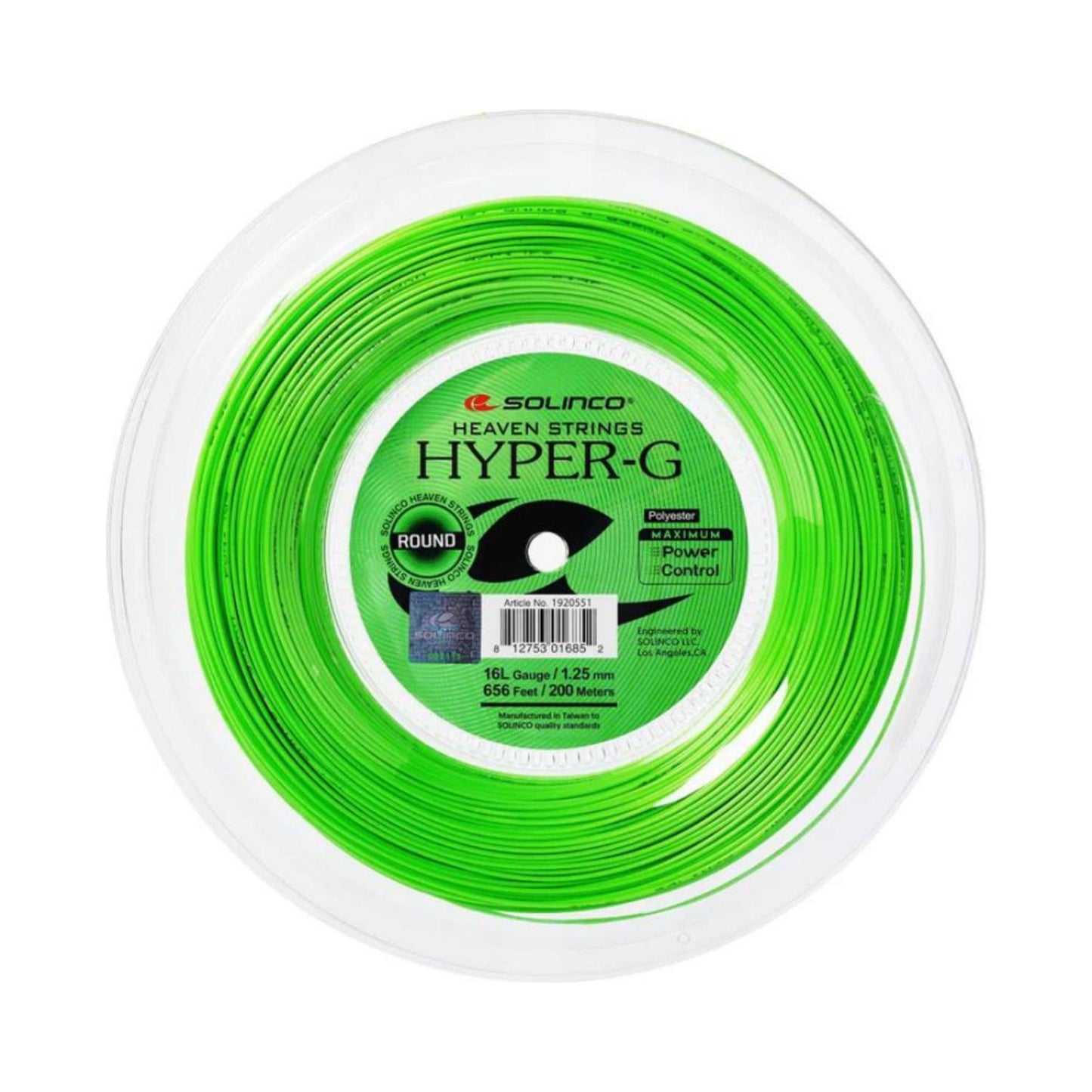Solinco Hyper-G Round Rotolo Di Corde-Verde Solinco Hyper-G Round Rotolo Di Corde-Verde