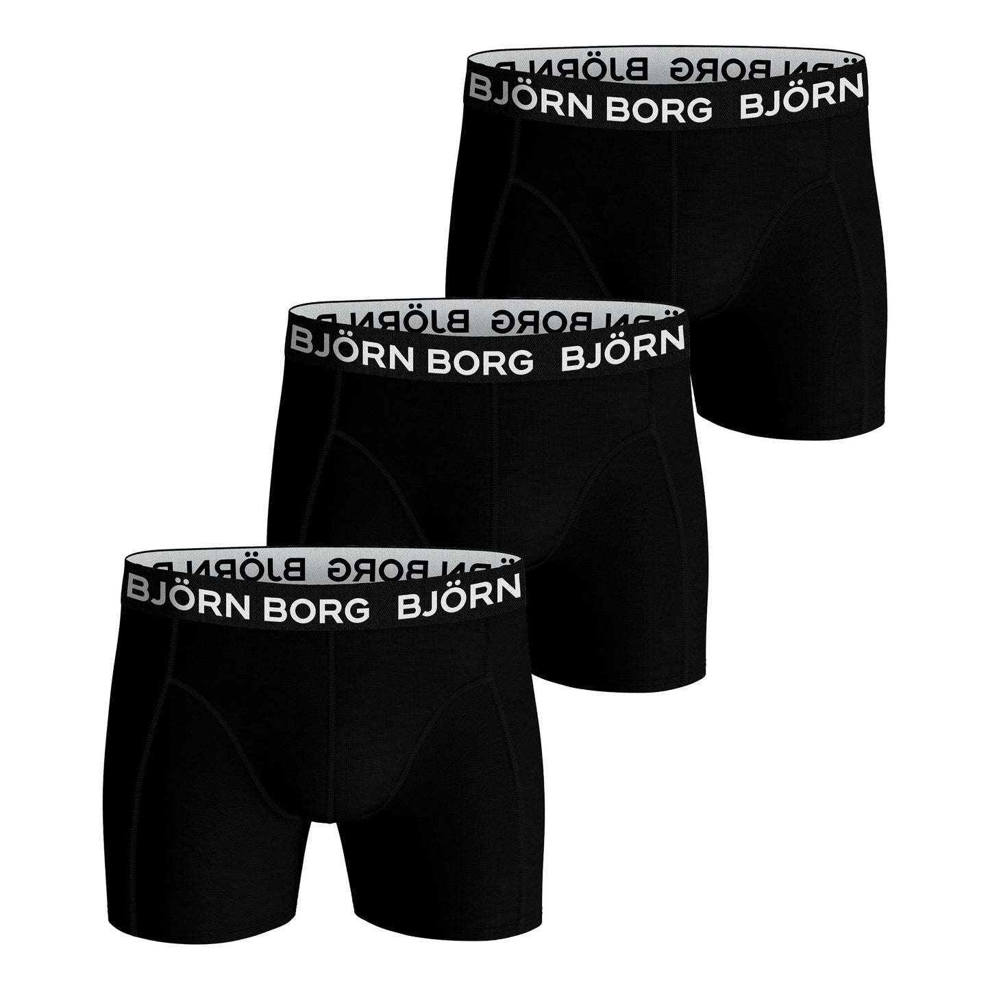 Björn Borg Stretch Boxer Confezione Da 3 Uomini-Nero Björn Borg Stretch Boxer Confezione Da 3 Uomini-Nero